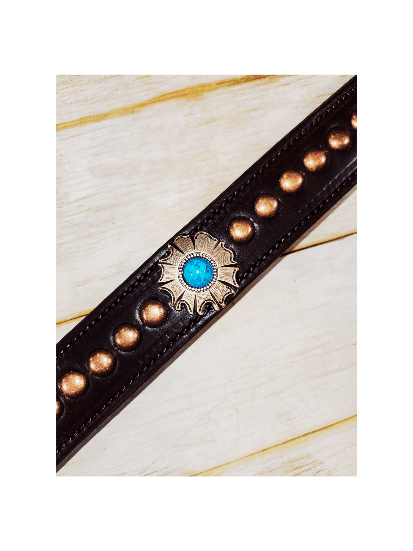 Breast Collar with conchos and spots - Twisted Hyde Leather Co.