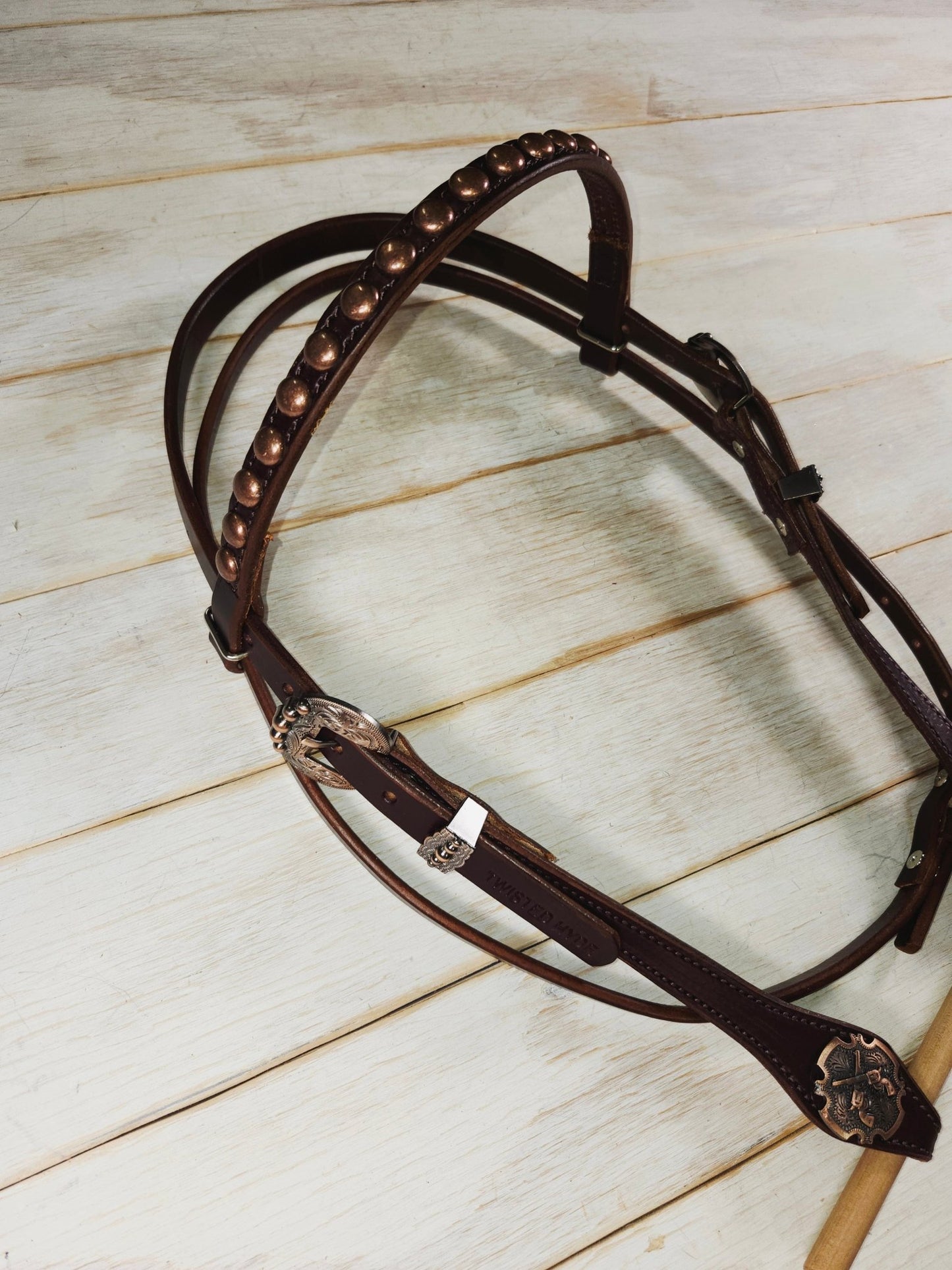 Browband Headstall (Copy) - Twisted Hyde Leather Co.