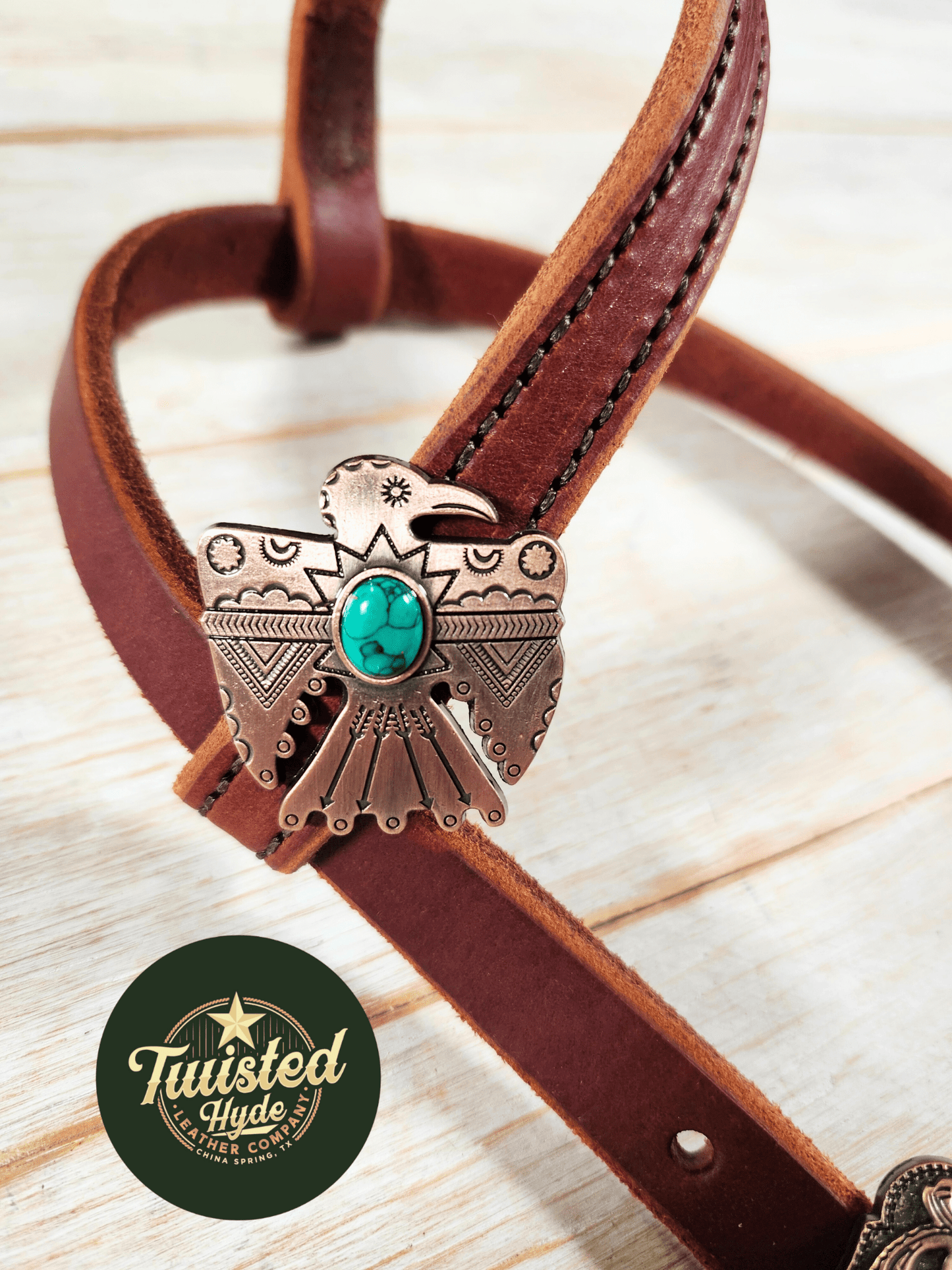 Short Cheek Single Ear Headstall - Twisted Hyde Leather Co.