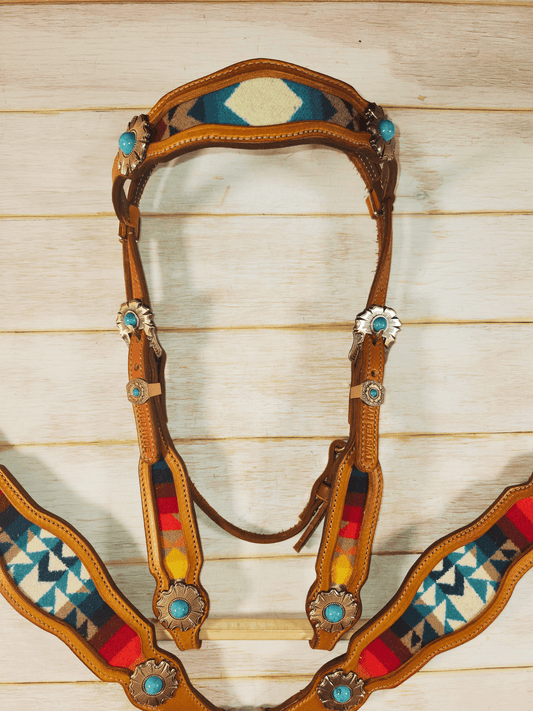 Tan and Wool Inlay Set - Twisted Hyde Leather Co.