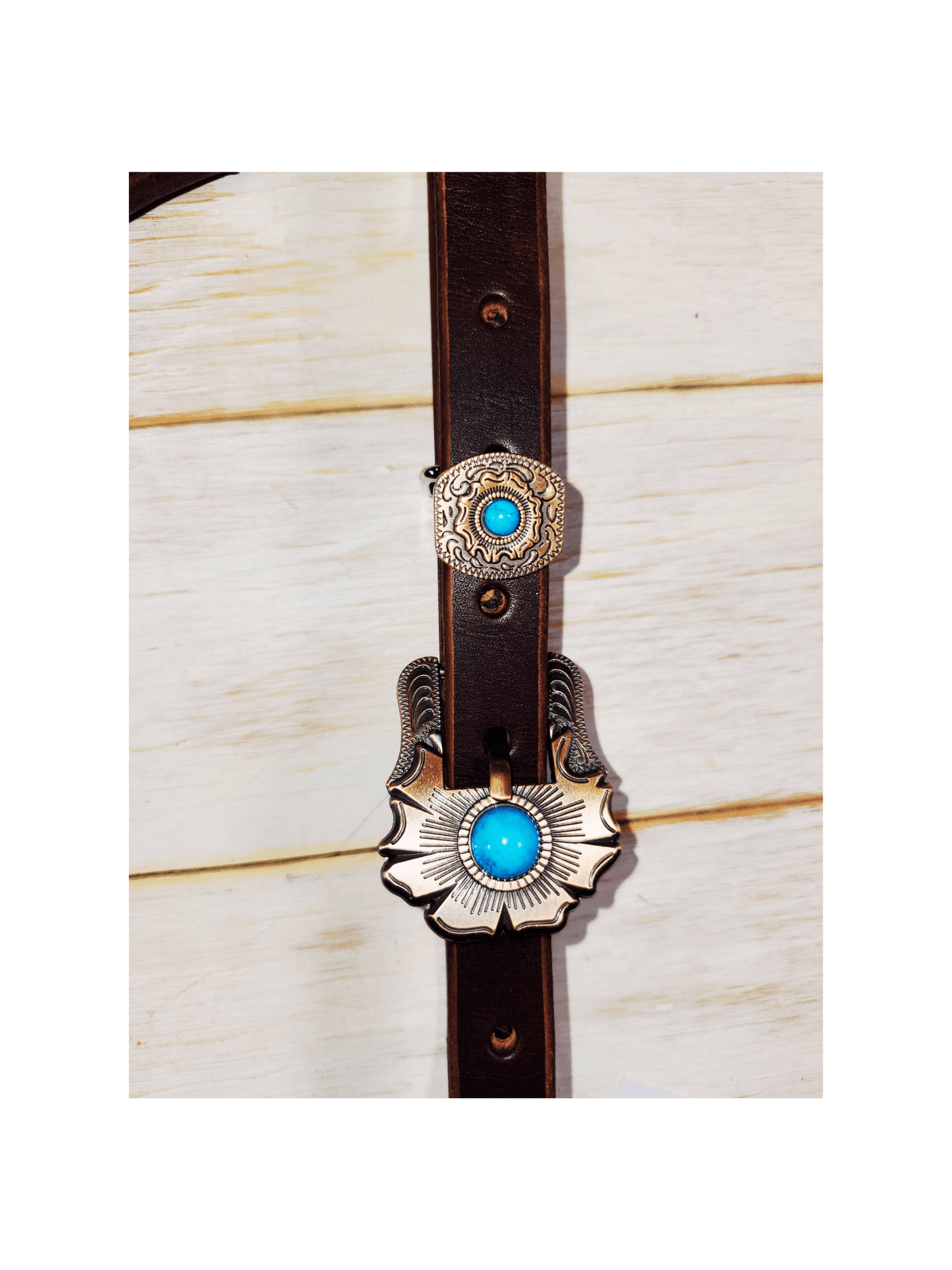 Breast Collar with conchos and spots - Twisted Hyde Leather Co.
