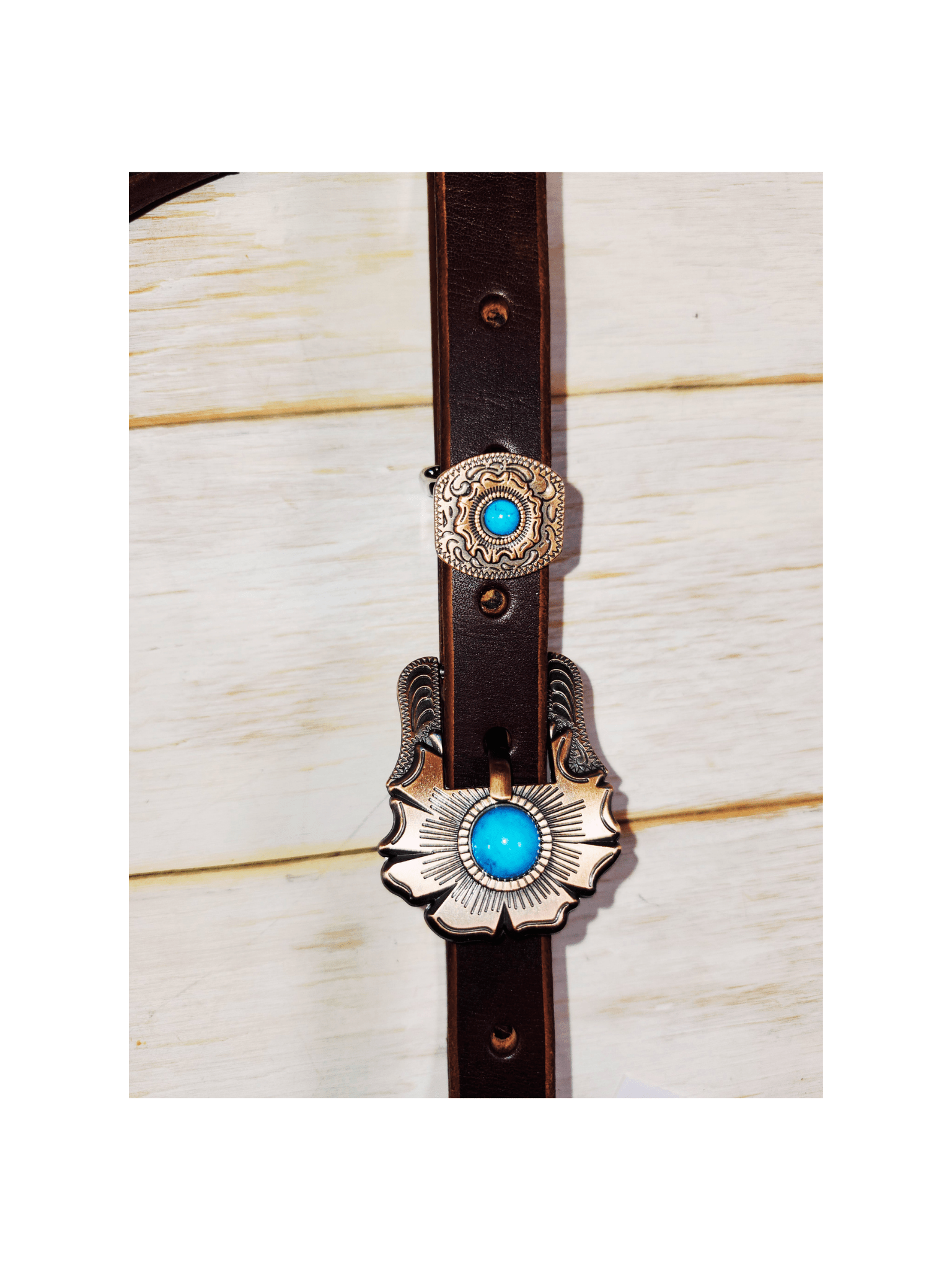 Breast Collar with conchos and spots - Twisted Hyde Leather Co.