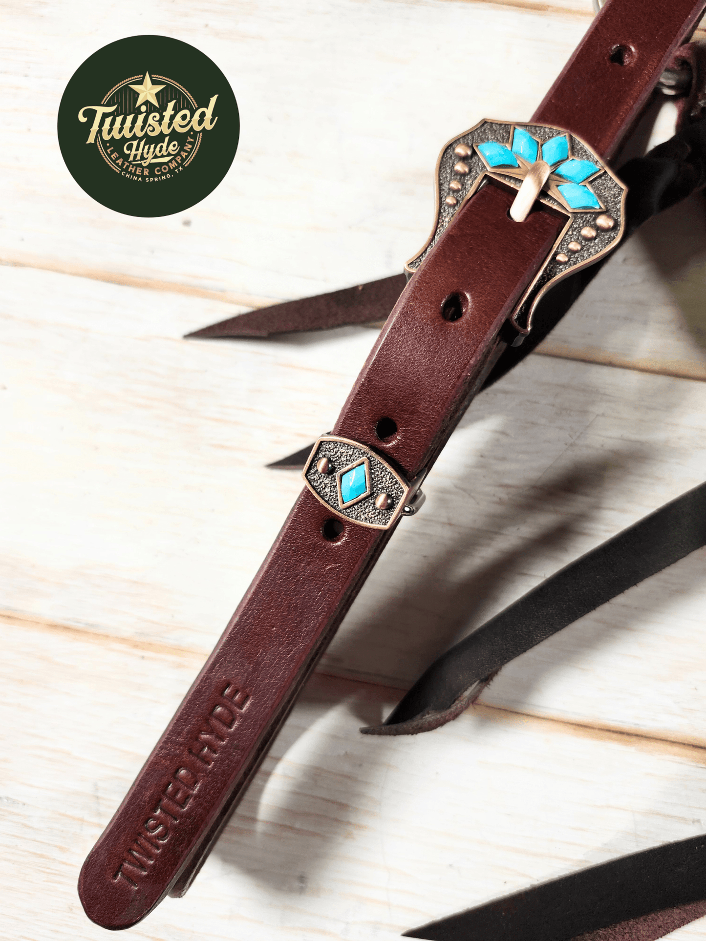 Breast Collar with conchos and spots and Tassels - Twisted Hyde Leather Co.