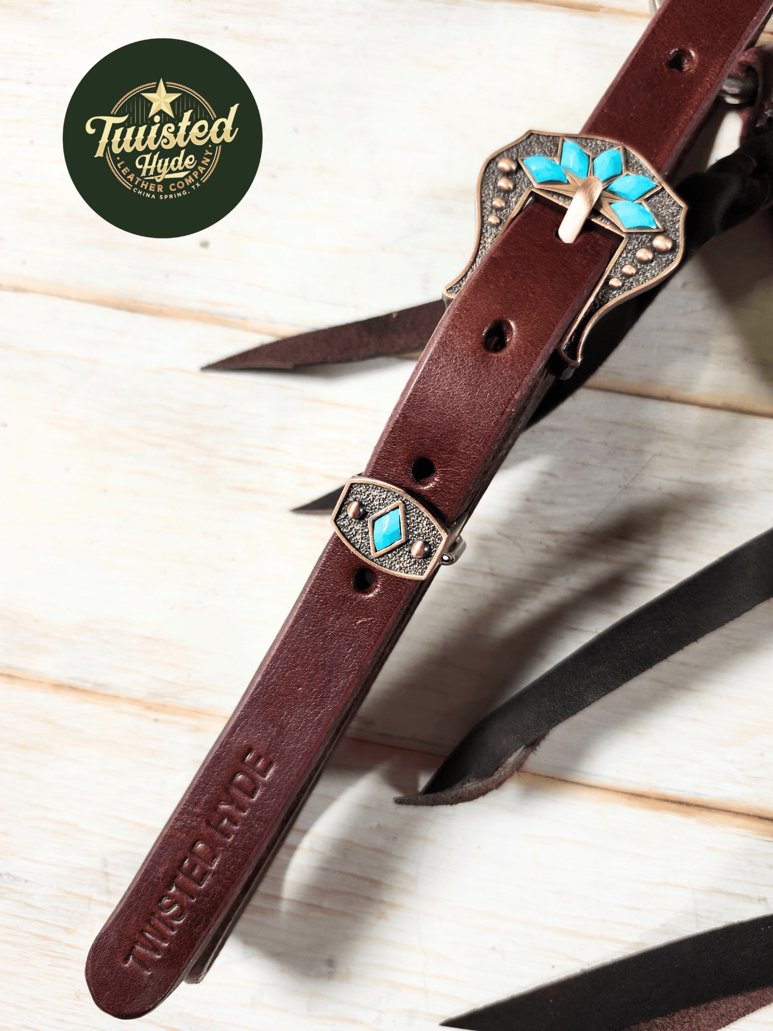 Breast Collar with conchos and spots and Tassels - Twisted Hyde Leather Co.