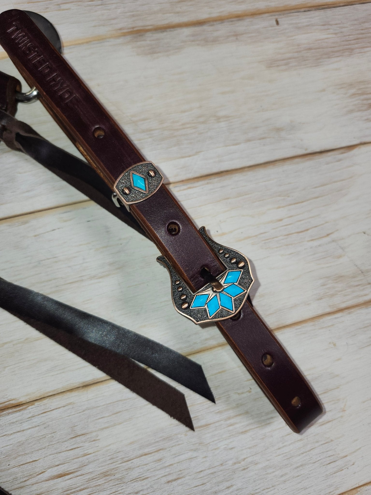 Breast Collar with conchos and spots and Tassels - Twisted Hyde Leather Co.