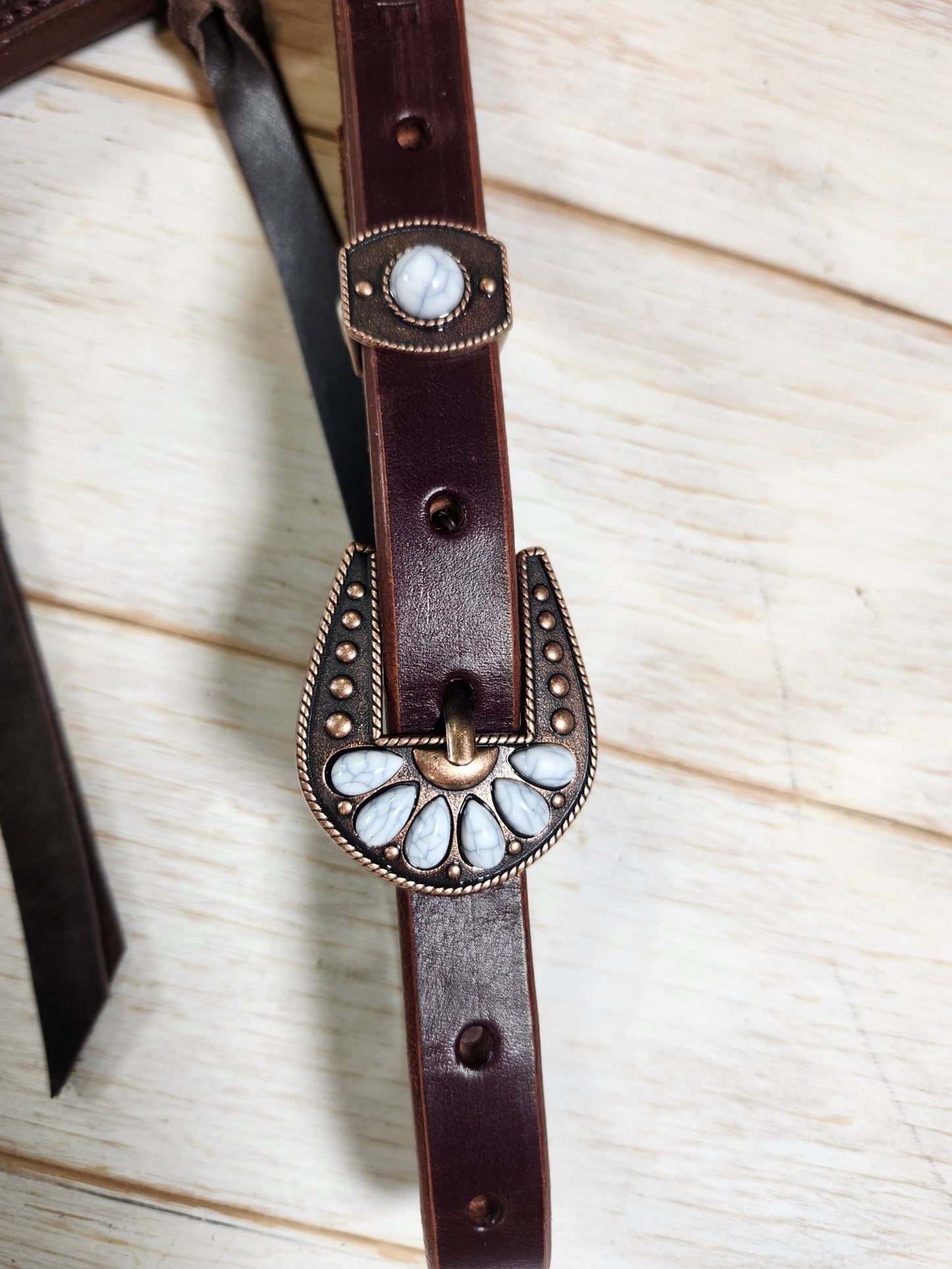 Breast Collar with conchos and spots and Tassels - Twisted Hyde Leather Co.