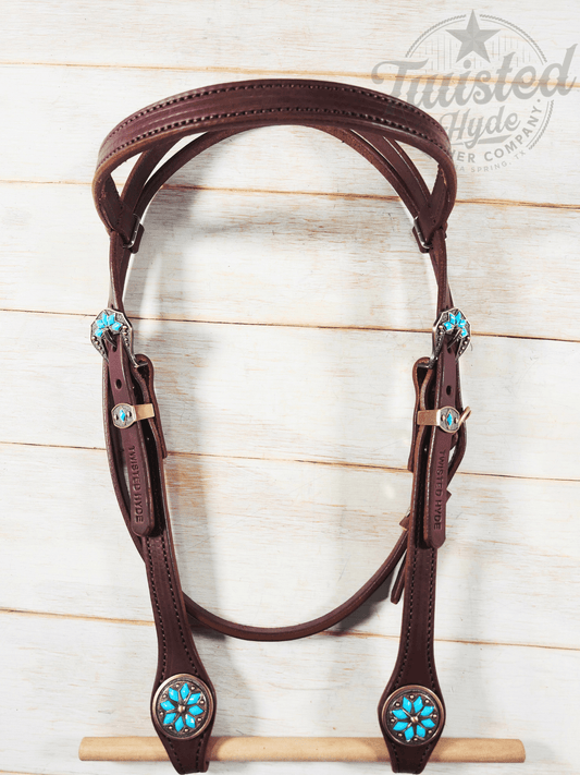 Browband Headstall - Twisted Hyde Leather Co.
