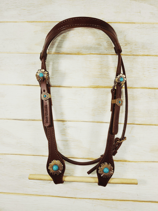 Browband Headstall - Twisted Hyde Leather Co.