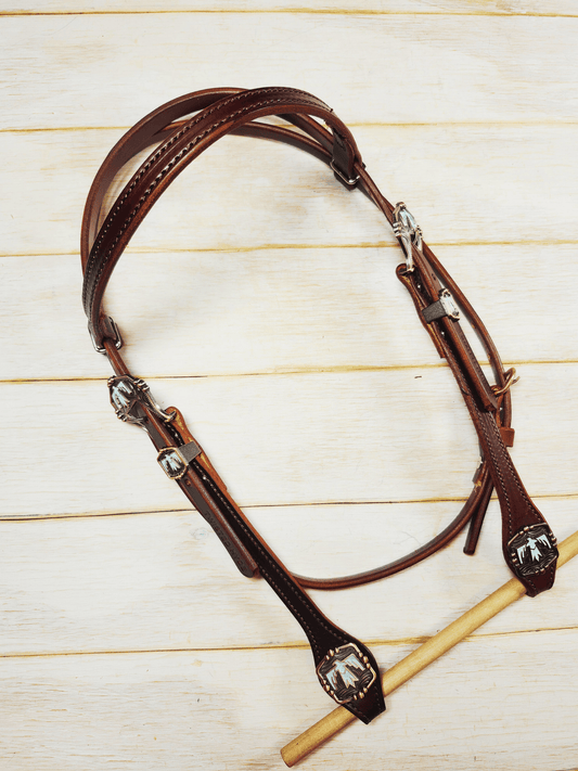 Browband Headstall - Twisted Hyde Leather Co.