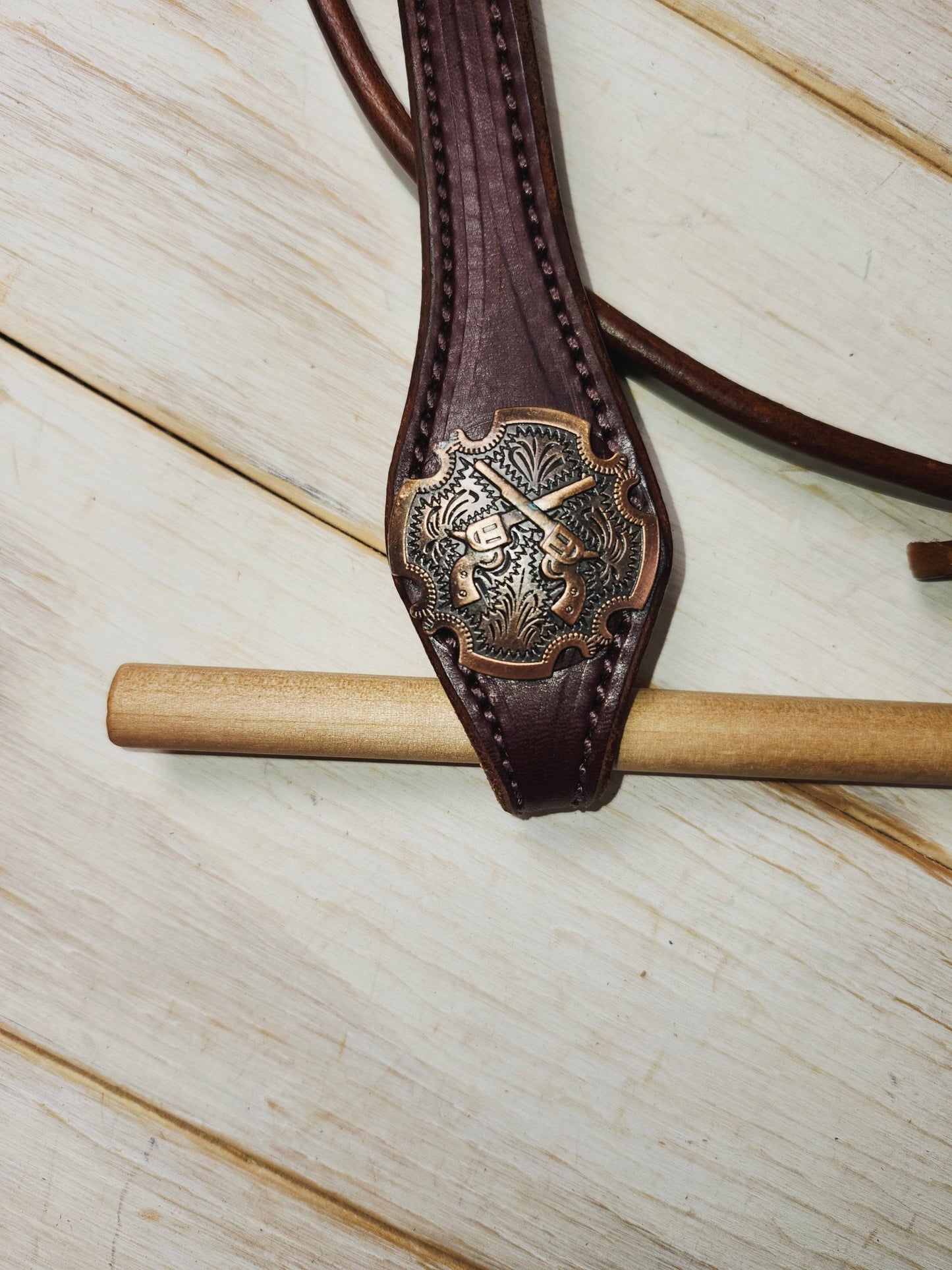 Browband Headstall (Copy) - Twisted Hyde Leather Co.