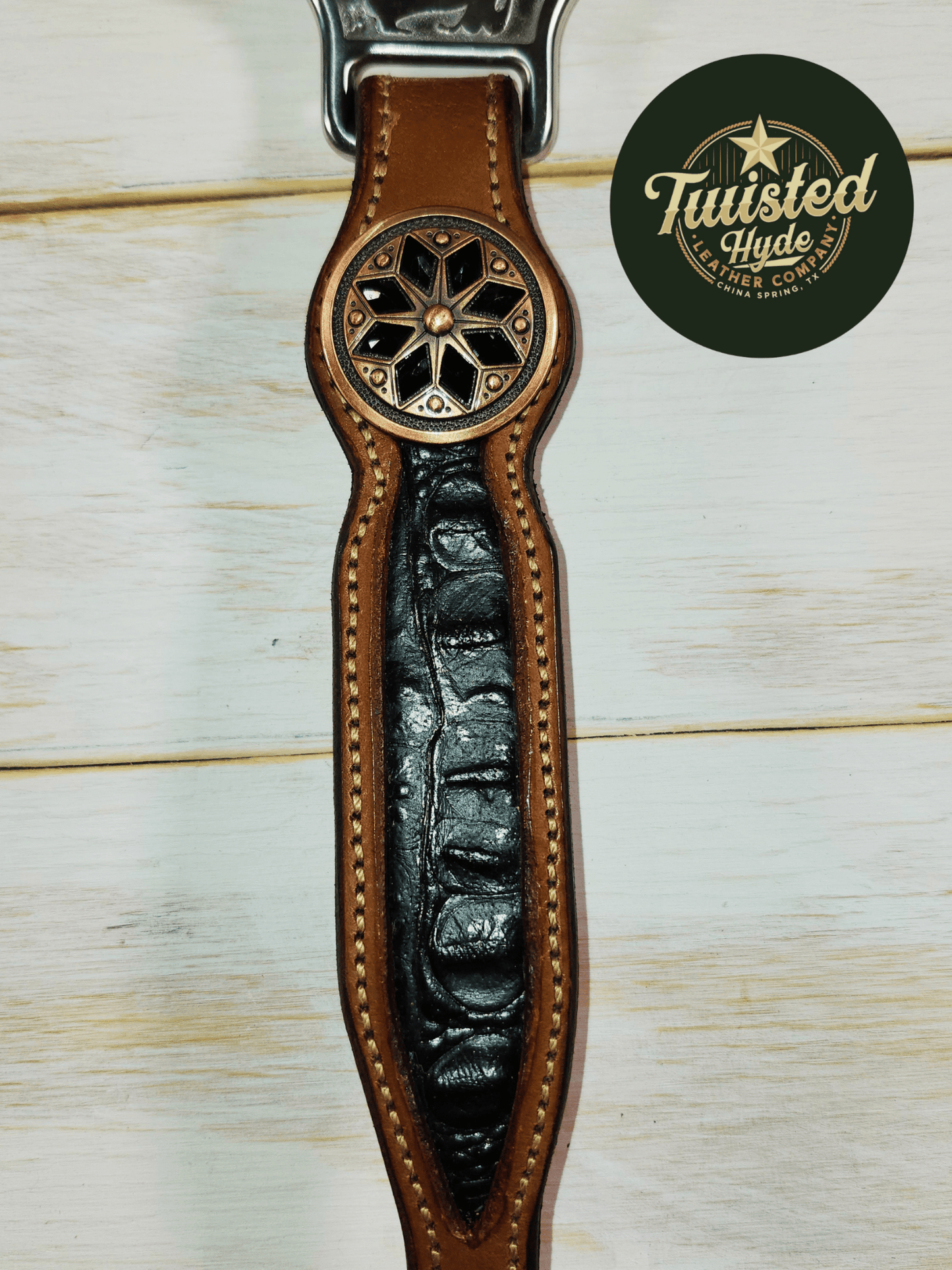 Crocodile Embossed Tack Set - Twisted Hyde Leather Co.