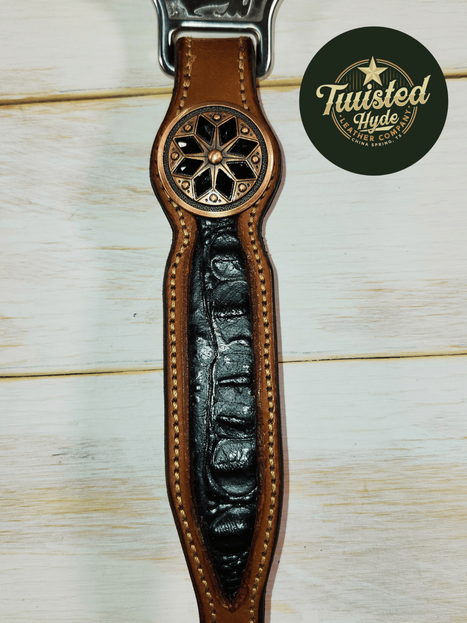 Crocodile Embossed Tack Set - Twisted Hyde Leather Co.