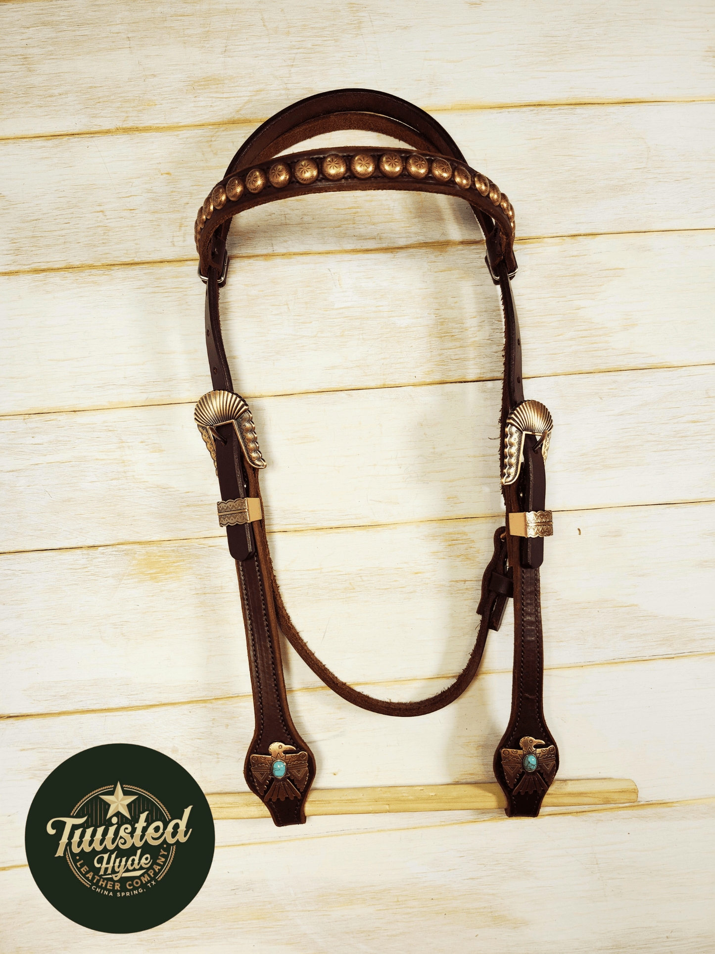 Hot Oiled Browband Headstall - Twisted Hyde Leather Co.