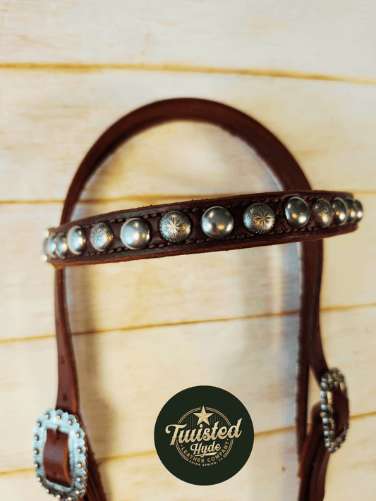 Hot Oiled Browband Headstall - Twisted Hyde Leather Co.