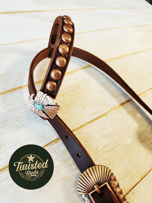 Hot Oiled Single Ear Headstall - Twisted Hyde Leather Co.