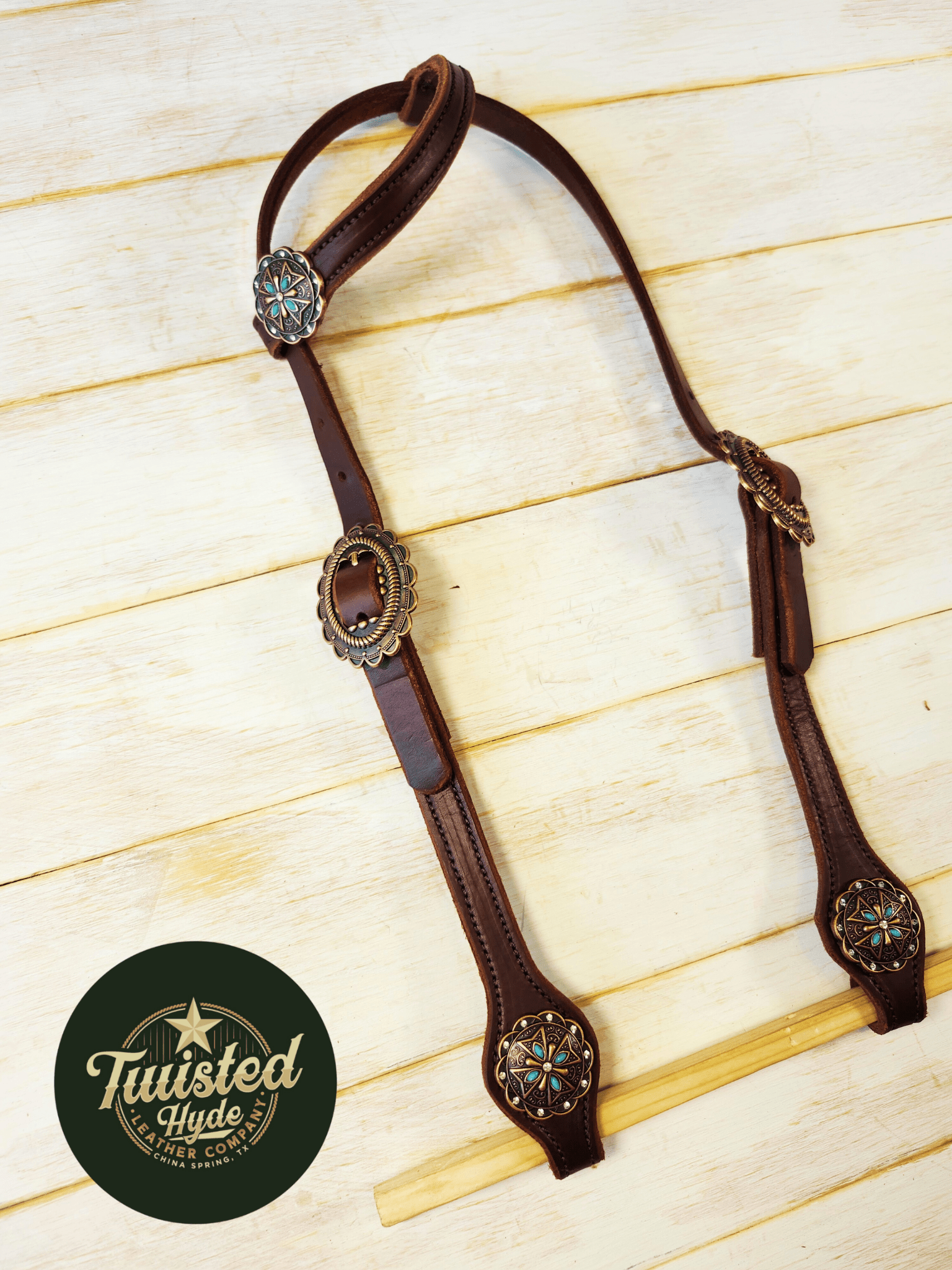 Hot Oiled Single Ear Headstall - Twisted Hyde Leather Co.