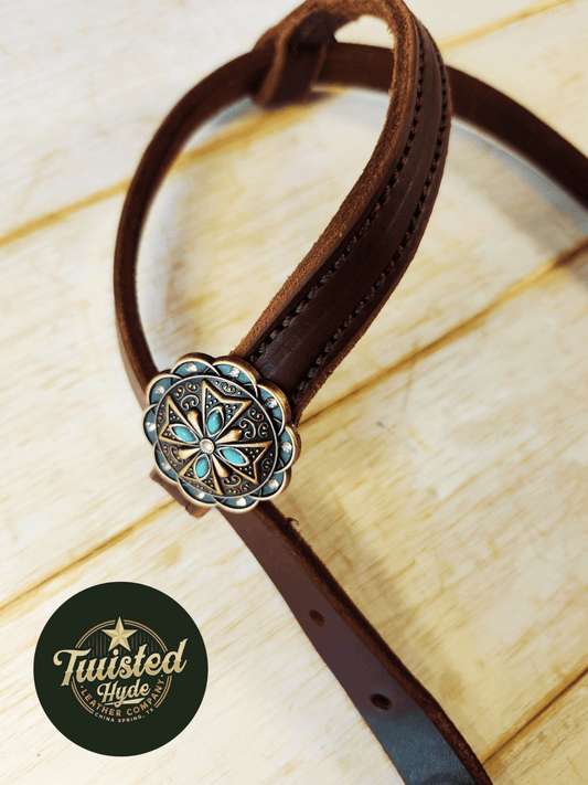 Hot Oiled Single Ear Headstall - Twisted Hyde Leather Co.