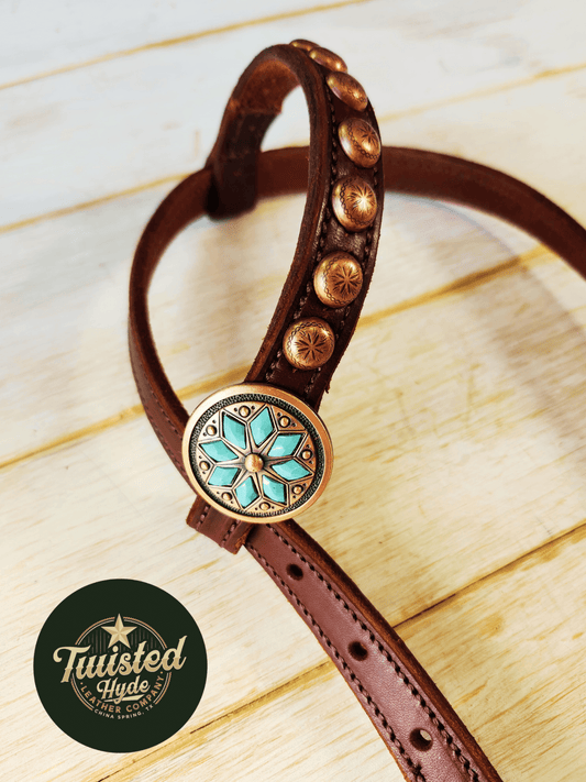 Hot Oiled Single Ear Headstall - Twisted Hyde Leather Co.