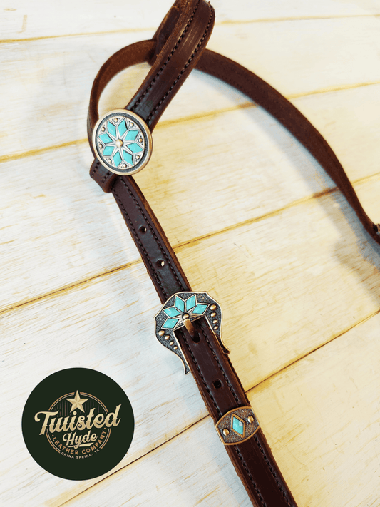 Hot Oiled Single Ear Headstall - Twisted Hyde Leather Co.