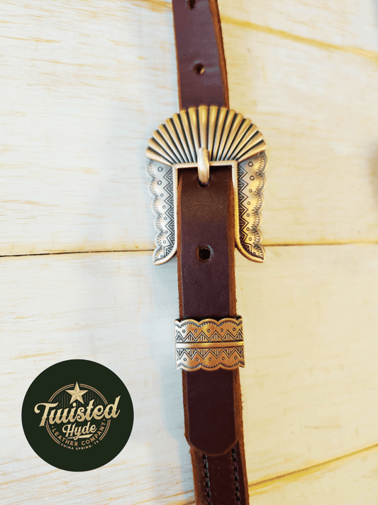 Hot Oiled Single Ear Headstall - Twisted Hyde Leather Co.