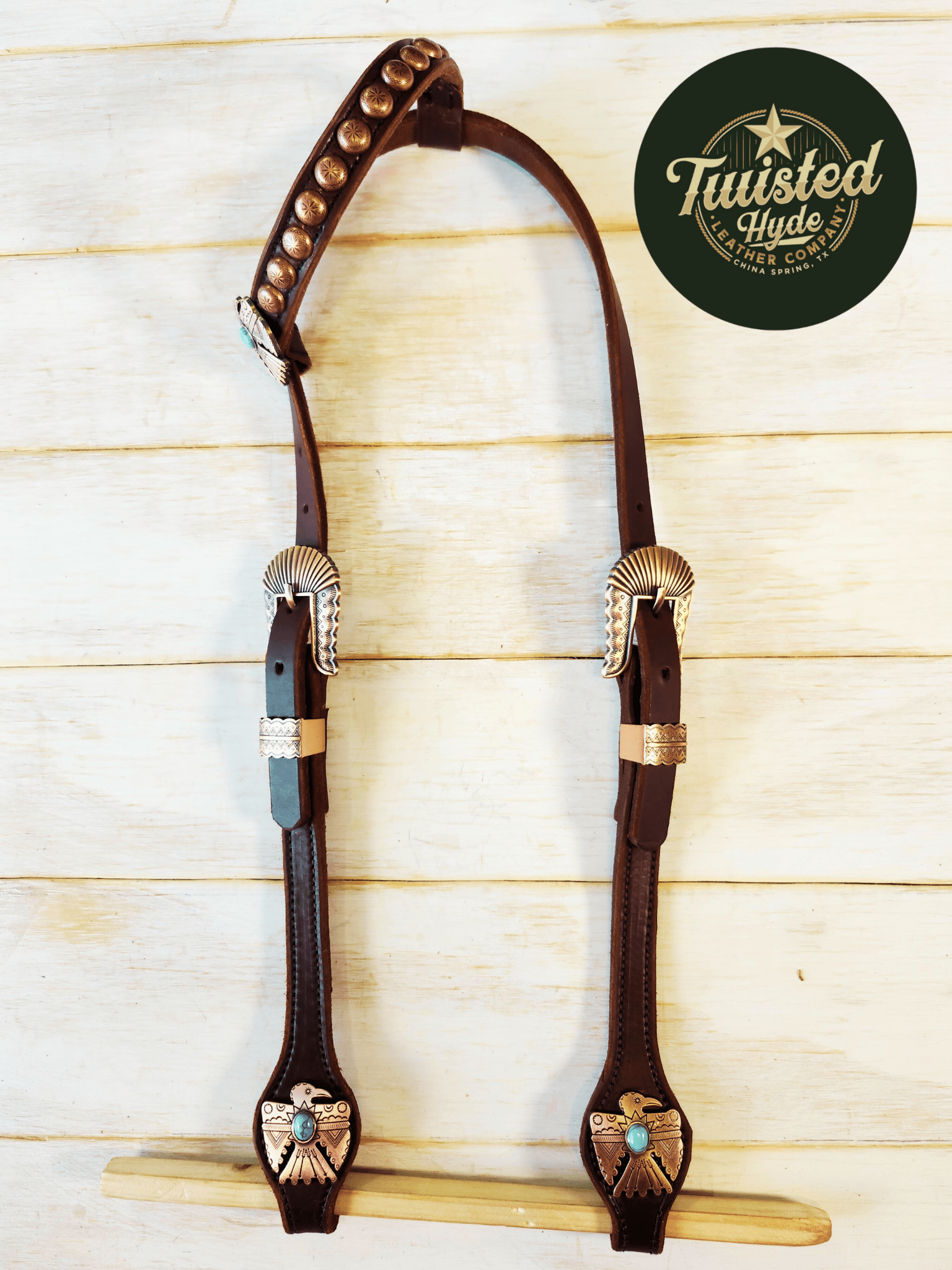 Hot Oiled Single Ear Headstall - Twisted Hyde Leather Co.