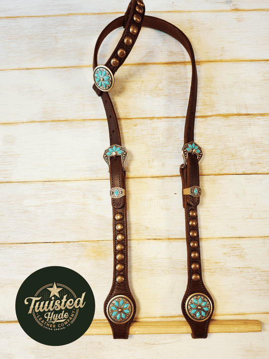 Hot Oiled Single Ear Headstall - Twisted Hyde Leather Co.
