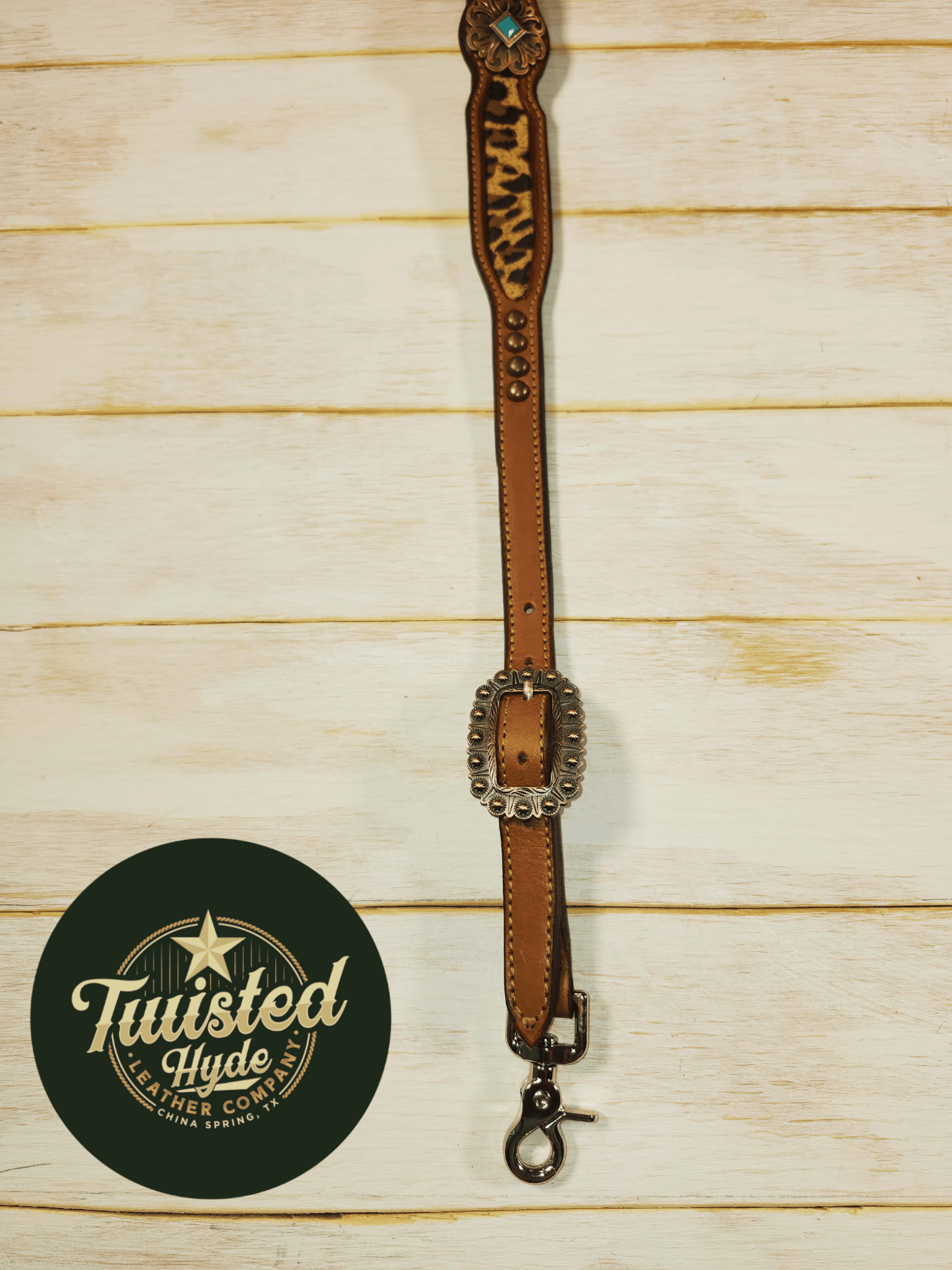 Leopard Print Inlayed Tack Set - Twisted Hyde Leather Co.