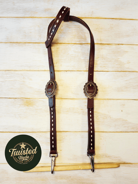 Quick Change Single Ear Headstall - Twisted Hyde Leather Co.
