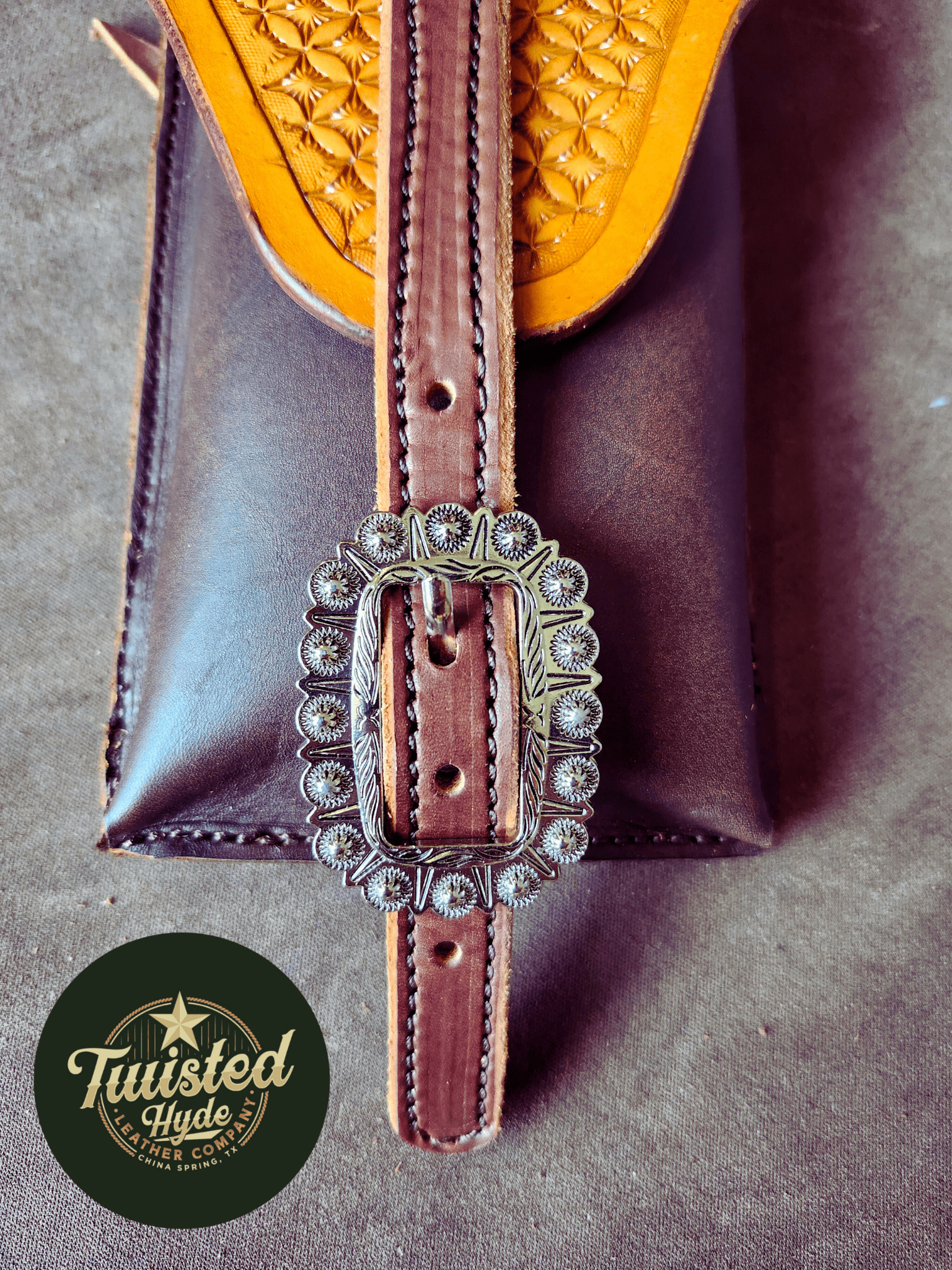 Rear Cinch Saddle Bag - Twisted Hyde Leather Co.