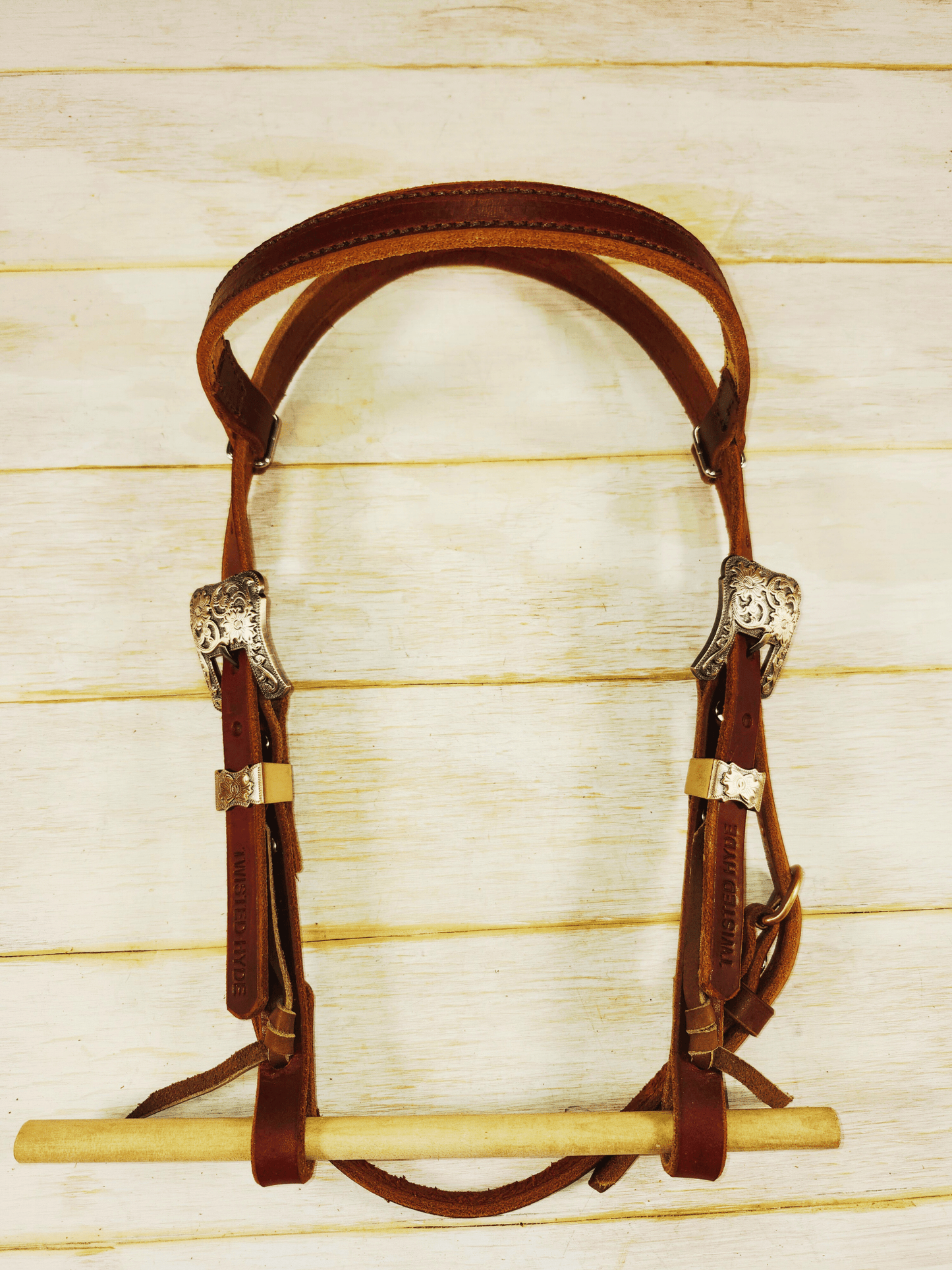 Short Cheek Browband Headstall - Twisted Hyde Leather Co.