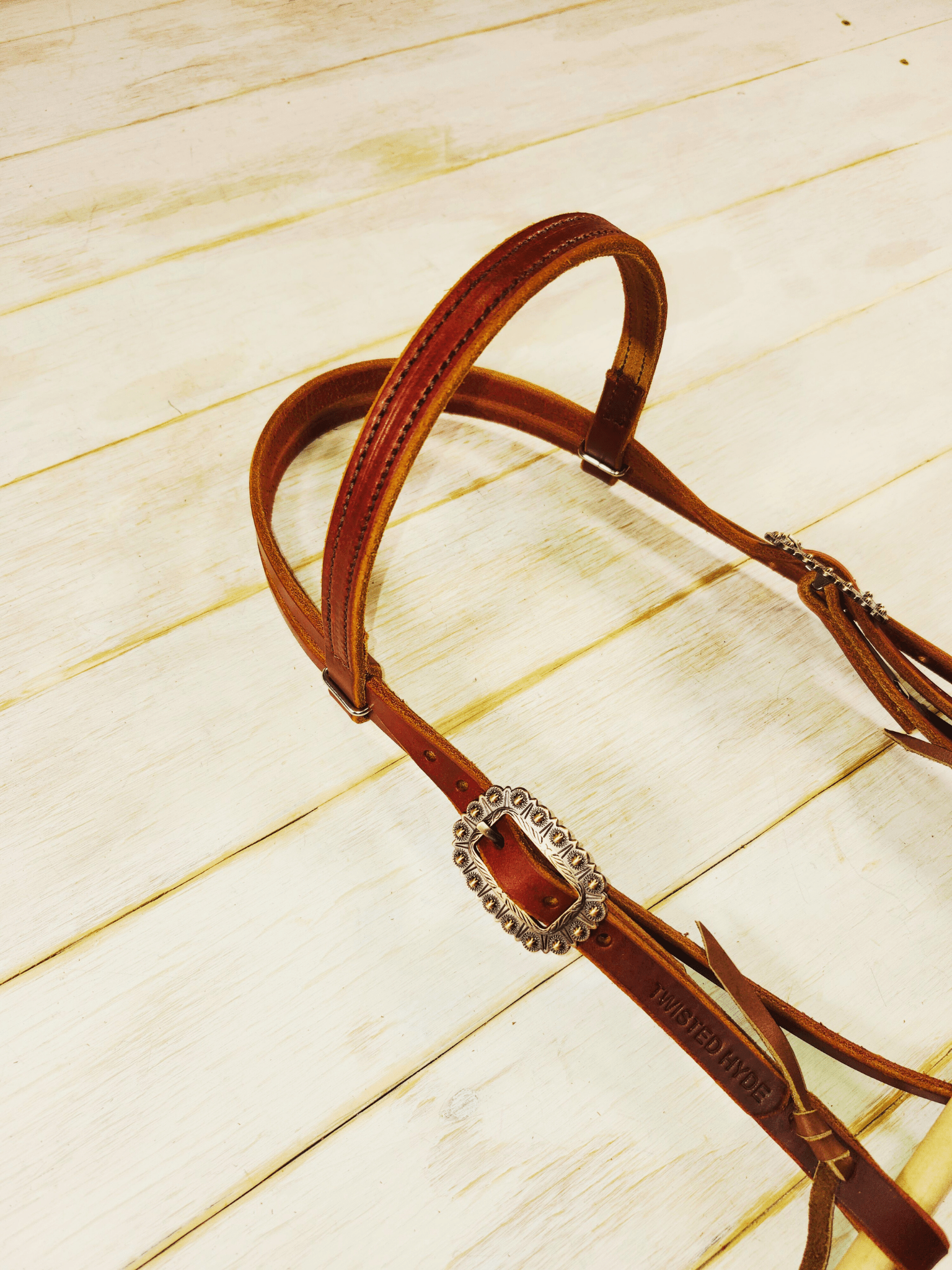 Short Cheek Browband Headstall - Twisted Hyde Leather Co.