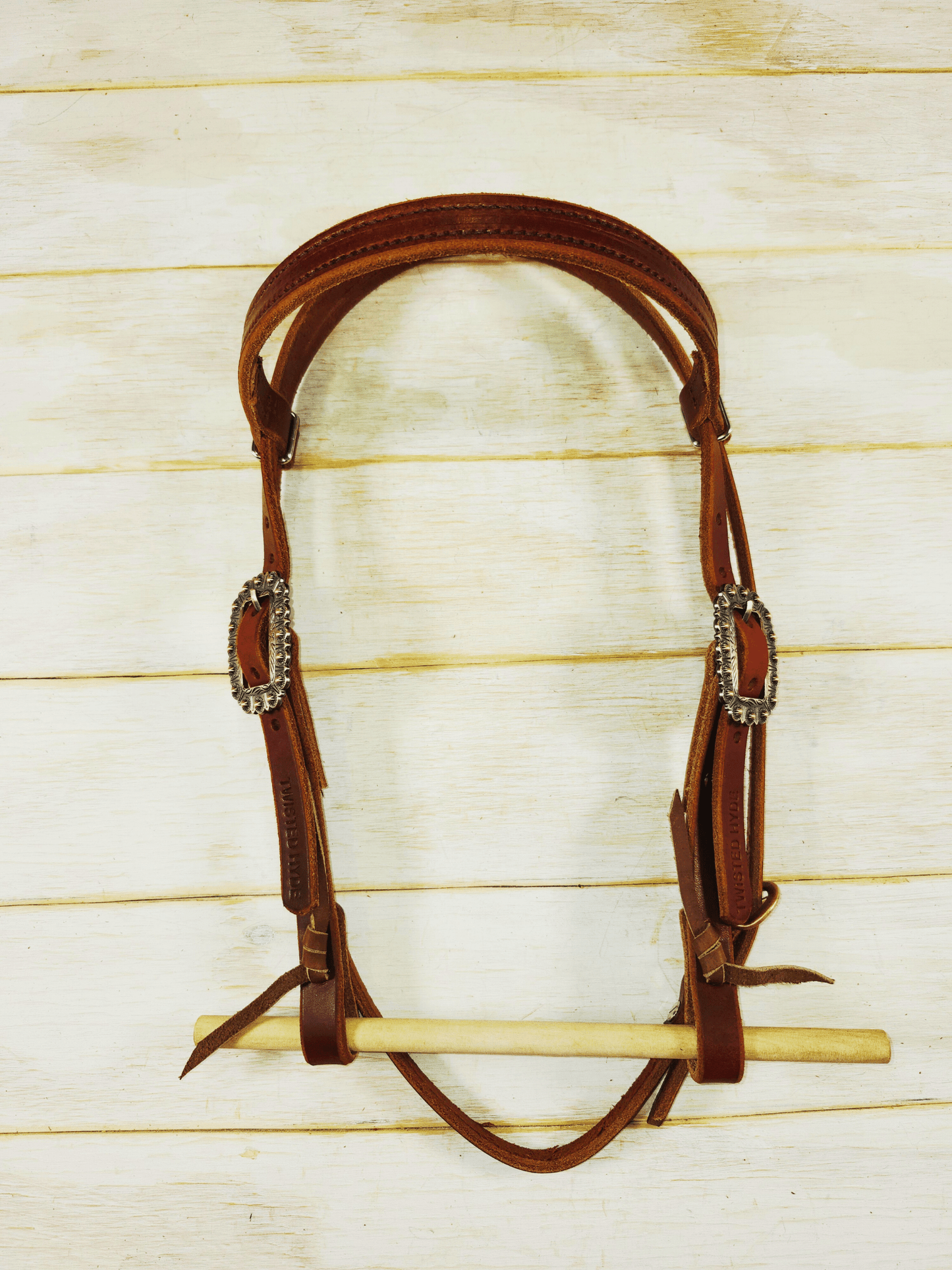 Short Cheek Browband Headstall - Twisted Hyde Leather Co.