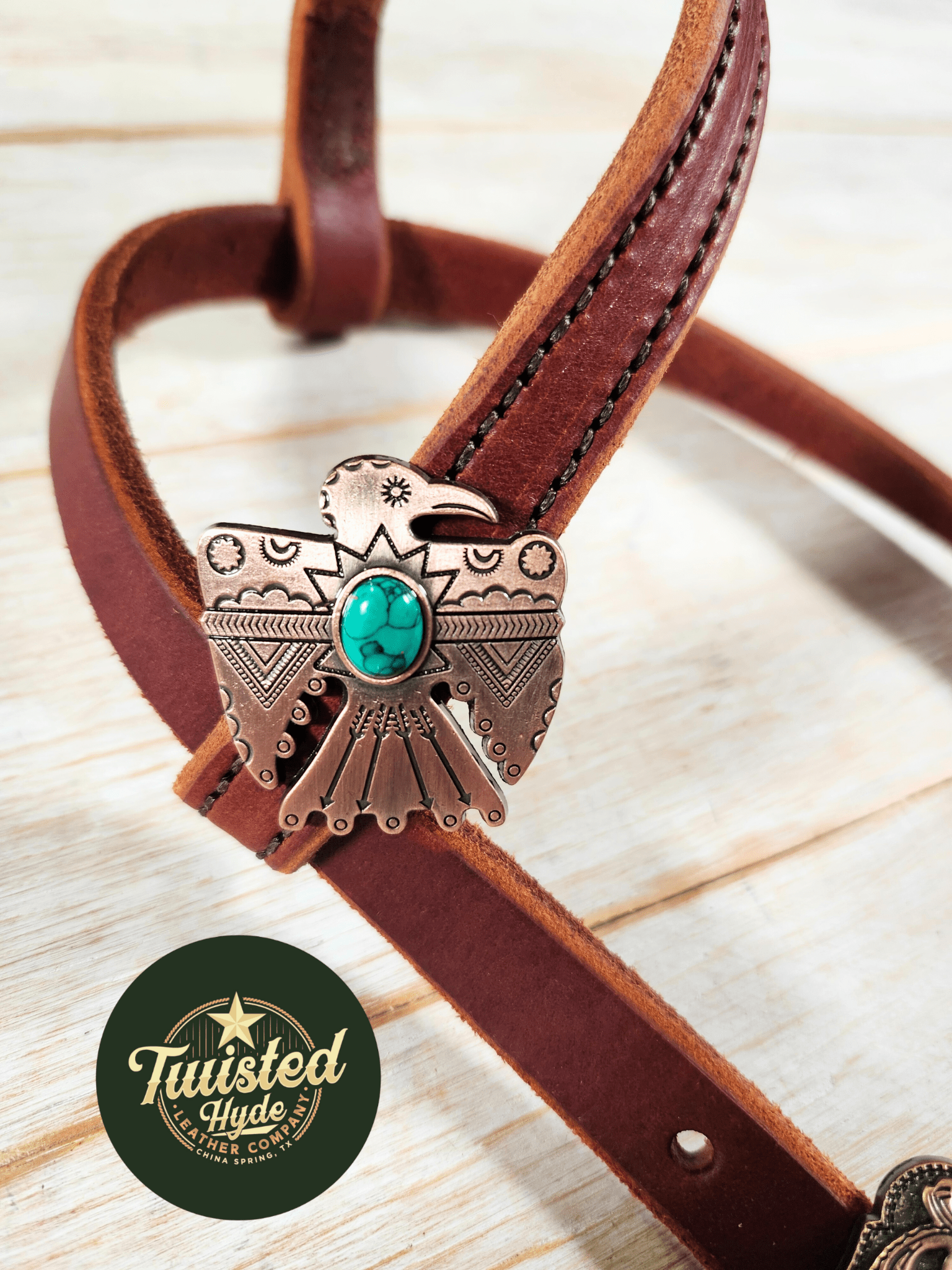 Short Cheek Single Ear Headstall - Twisted Hyde Leather Co.