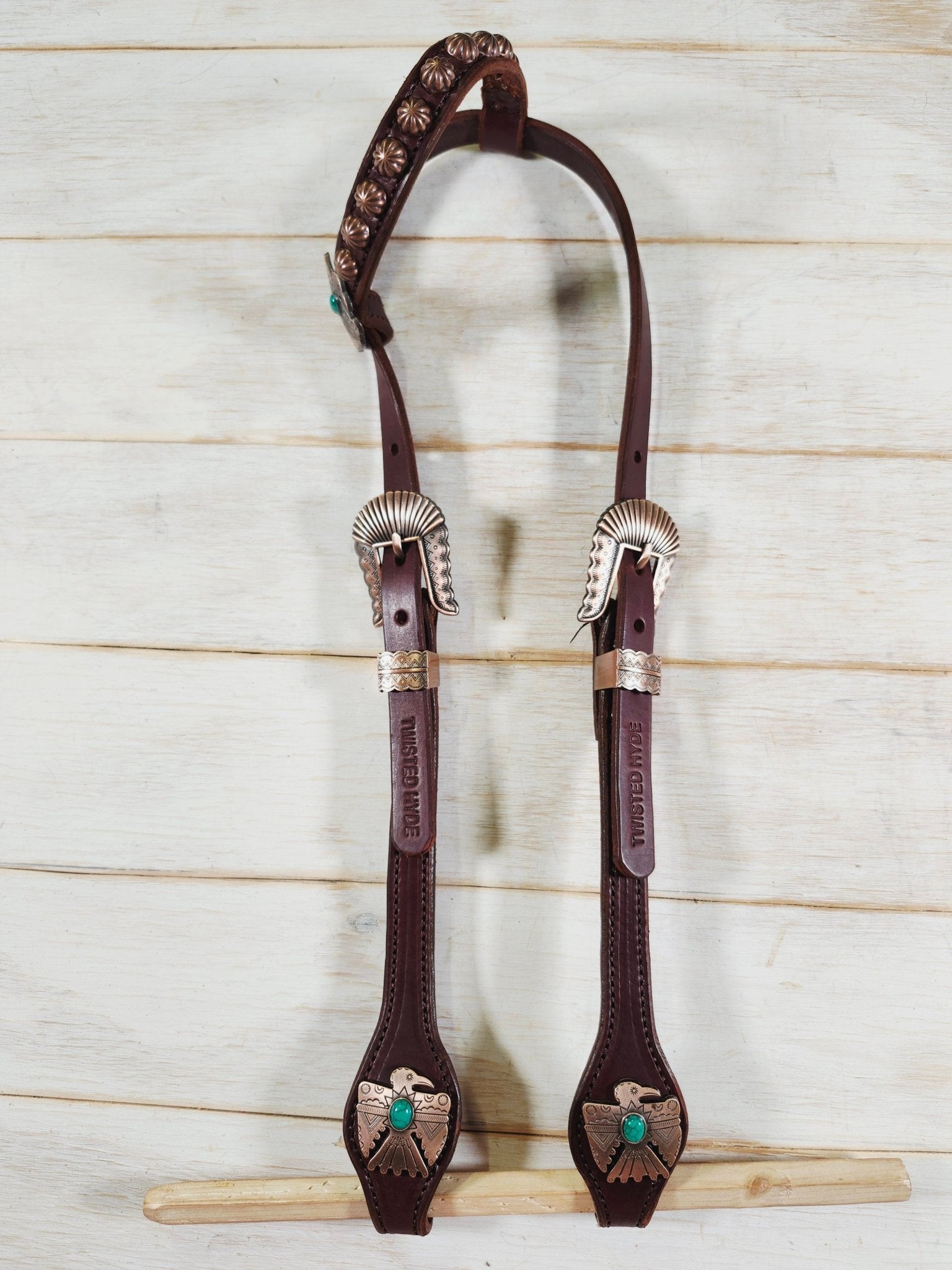 Single Ear Headstall - Twisted Hyde Leather Co.
