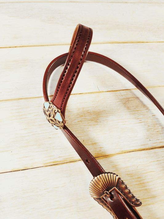 Single Ear Headstall - Twisted Hyde Leather Co.