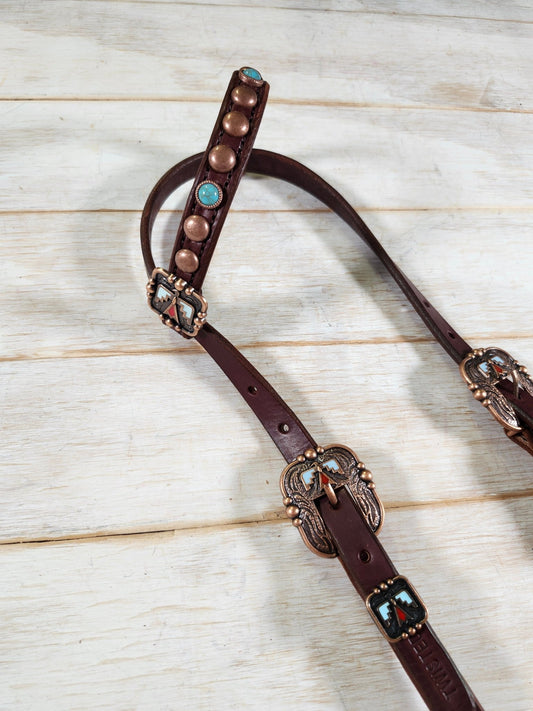 Single Ear Headstall - Twisted Hyde Leather Co.