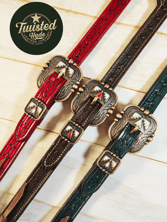 Split Ear Headstall - Twisted Hyde Leather Co.