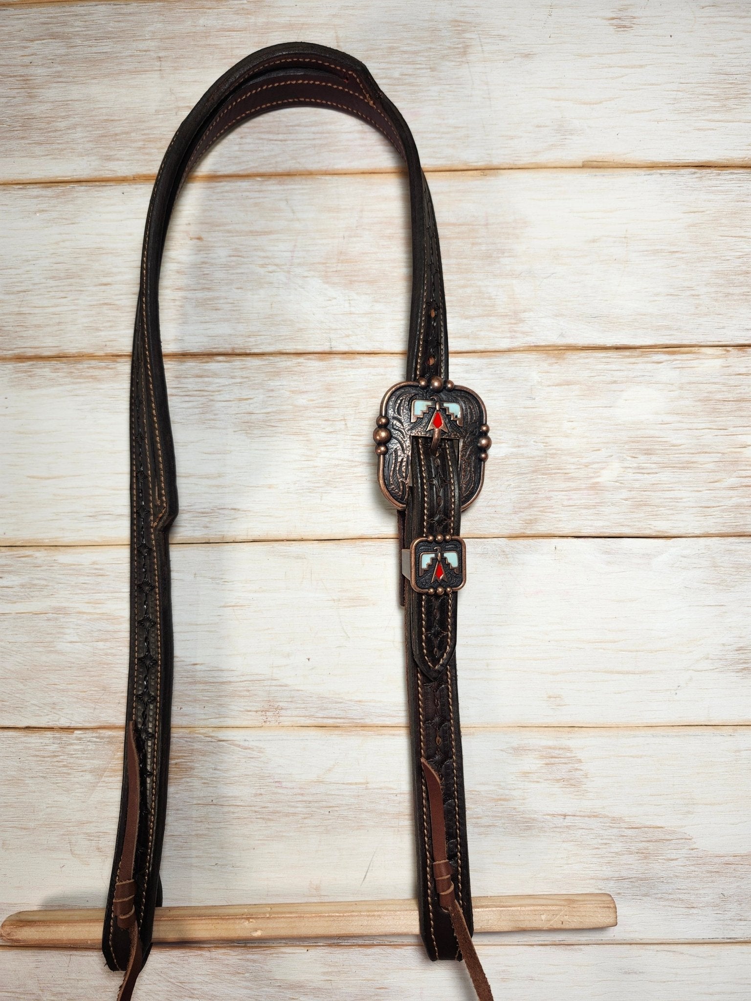 Split Ear Headstall - Twisted Hyde Leather Co.