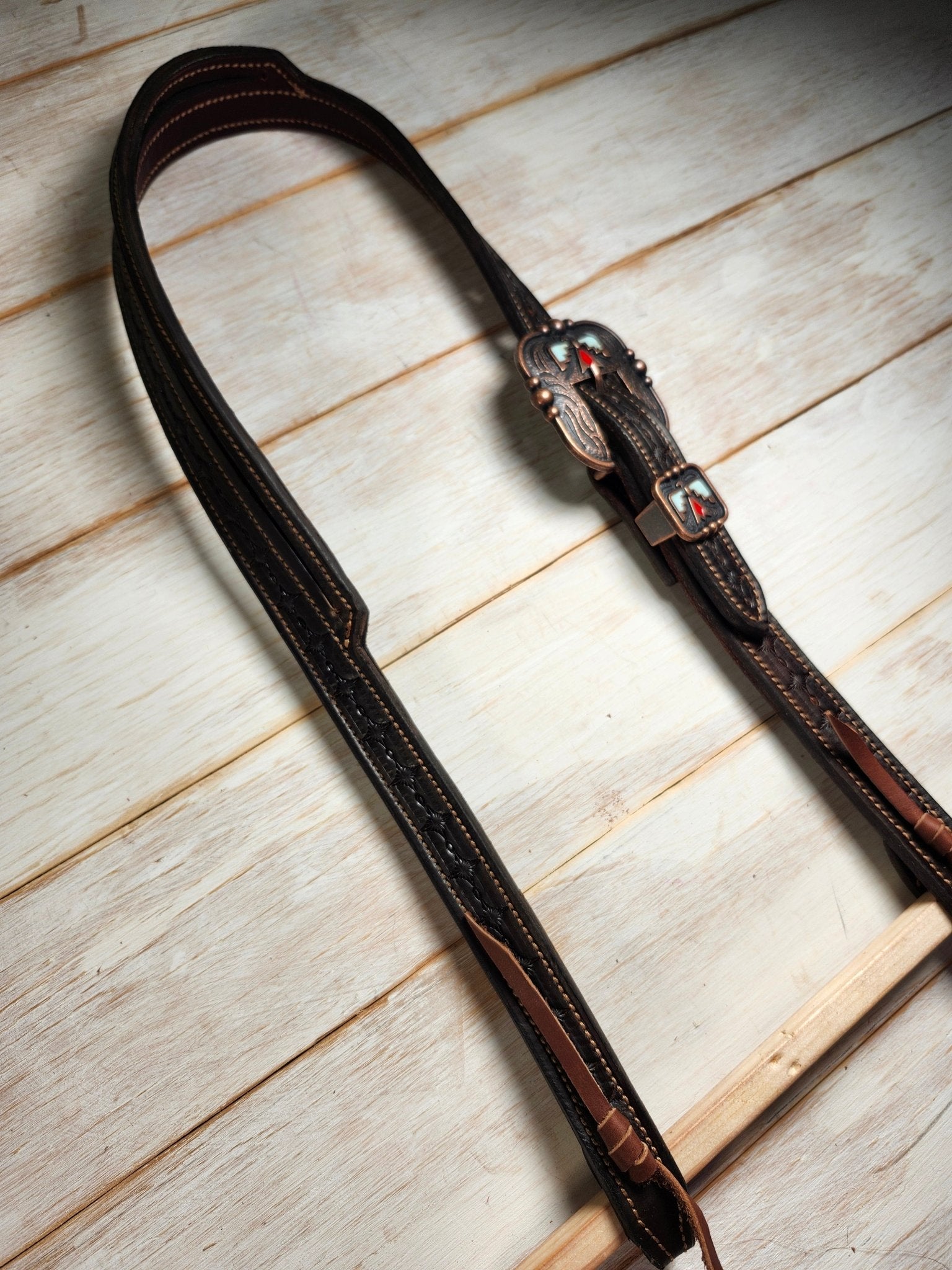 Split Ear Headstall - Twisted Hyde Leather Co.