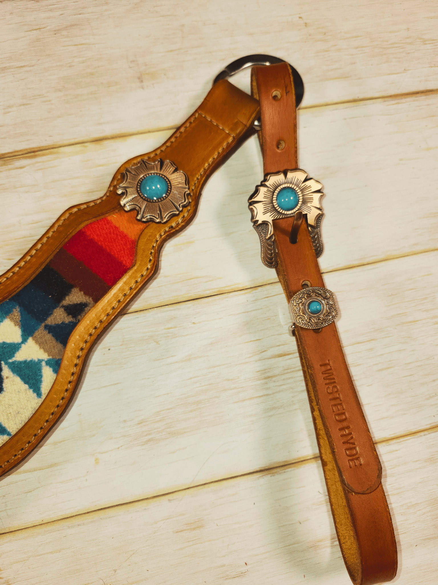 Tan and Wool Inlay Set - Twisted Hyde Leather Co.