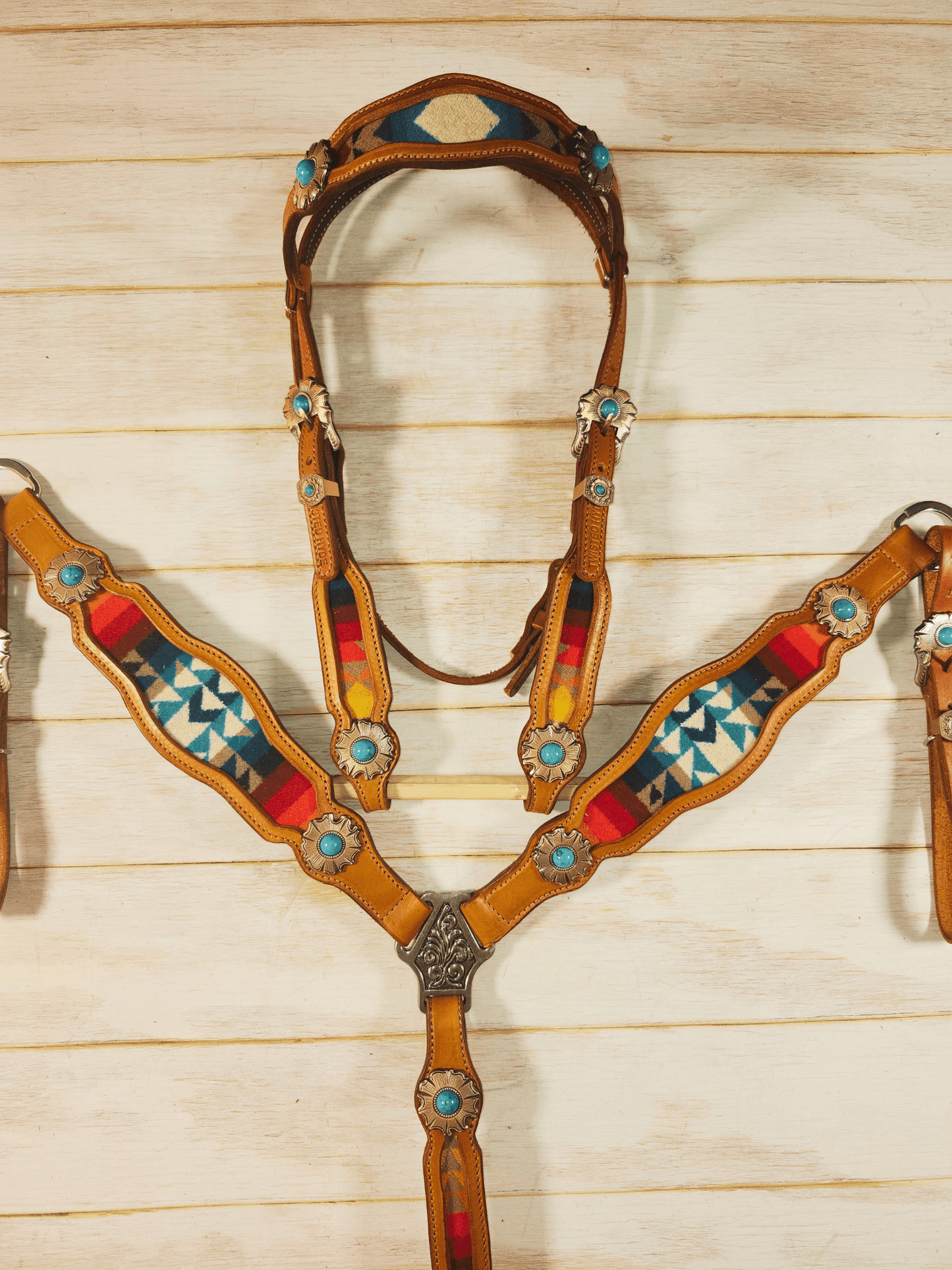 Tan and Wool Inlay Set - Twisted Hyde Leather Co.