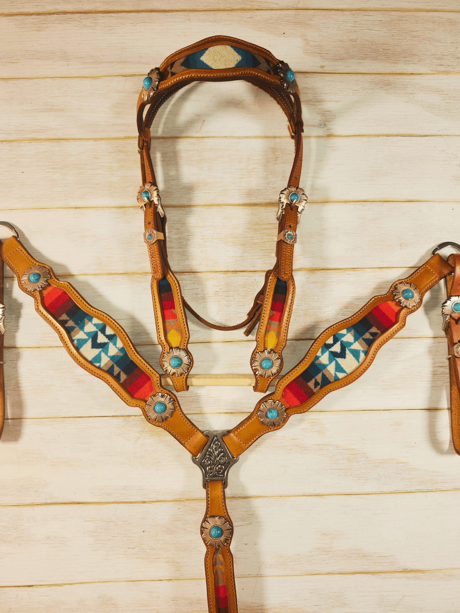 Tan and Wool Inlay Set - Twisted Hyde Leather Co.