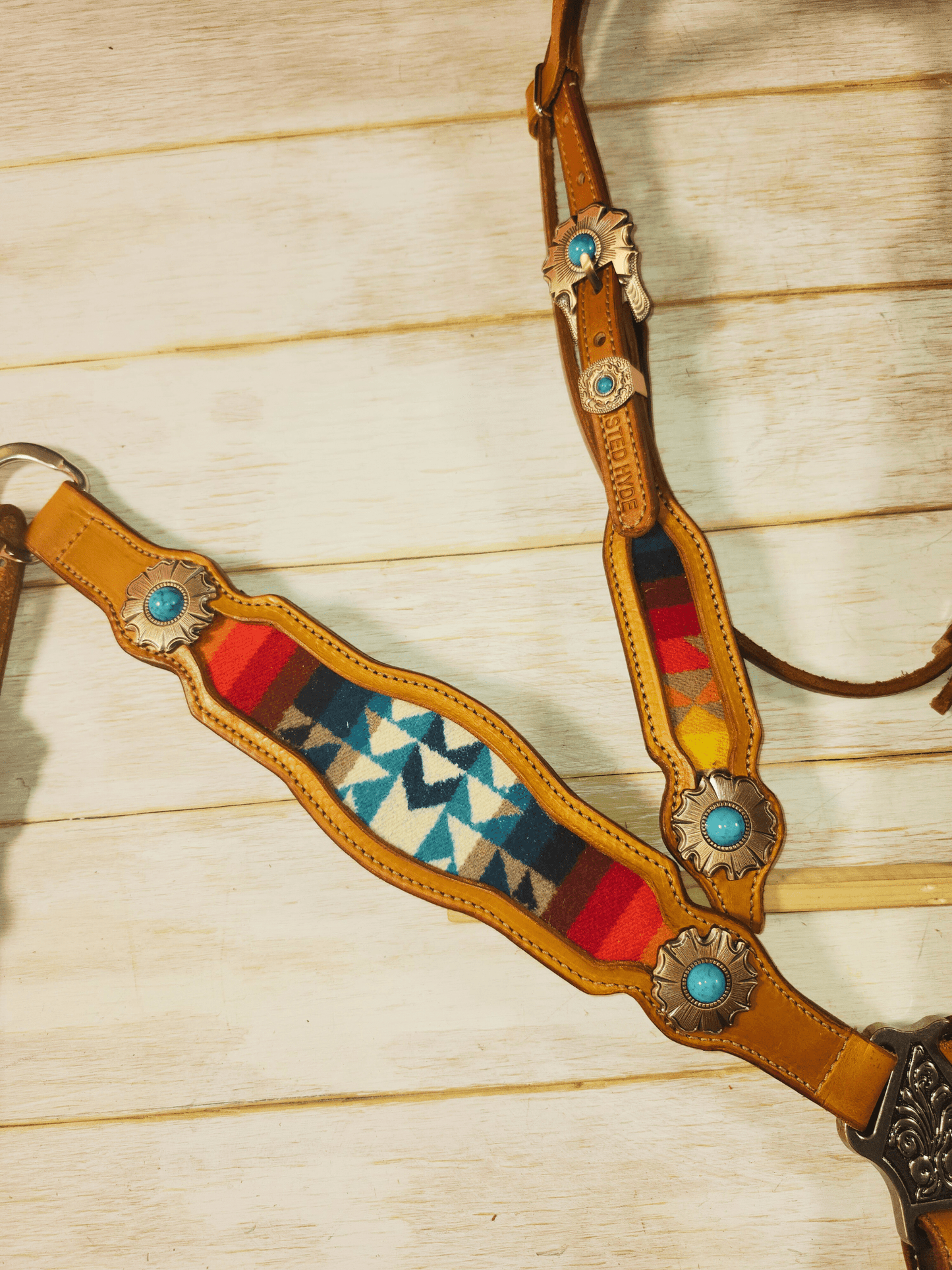 Tan and Wool Inlay Set - Twisted Hyde Leather Co.