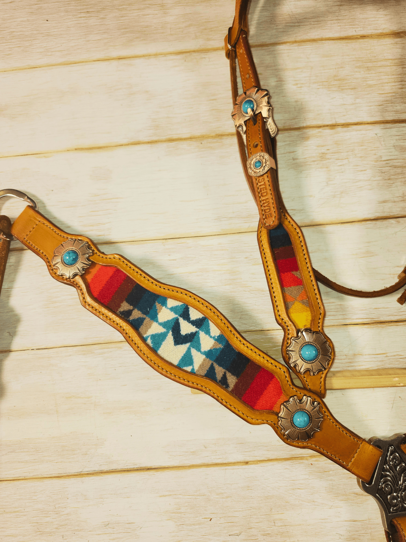 Tan and Wool Inlay Set - Twisted Hyde Leather Co.