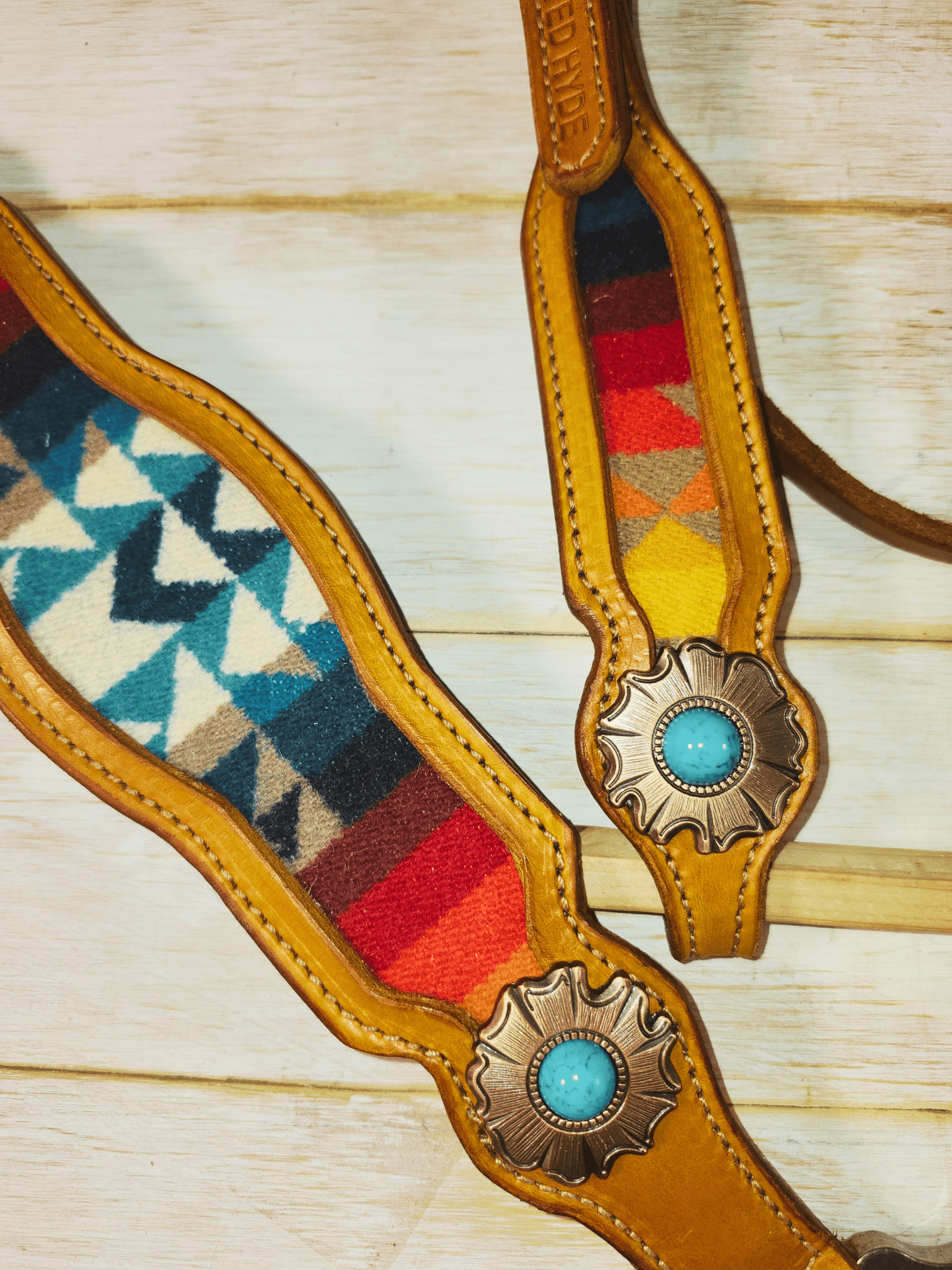 Tan and Wool Inlay Set - Twisted Hyde Leather Co.