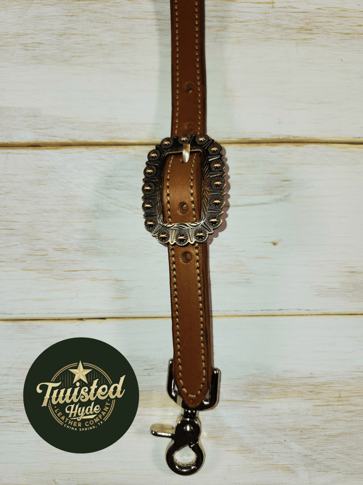 Teal Print Inlayed Tack Set - Twisted Hyde Leather Co.
