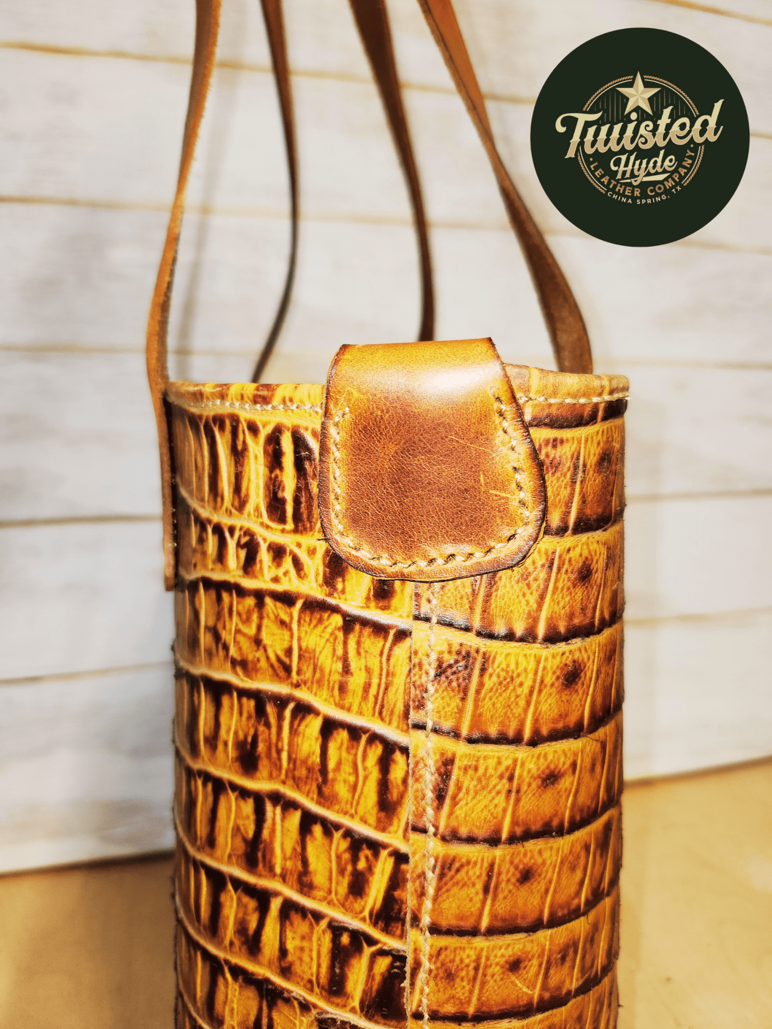 Tote Bag Croc Embossed - Twisted Hyde Leather Co.
