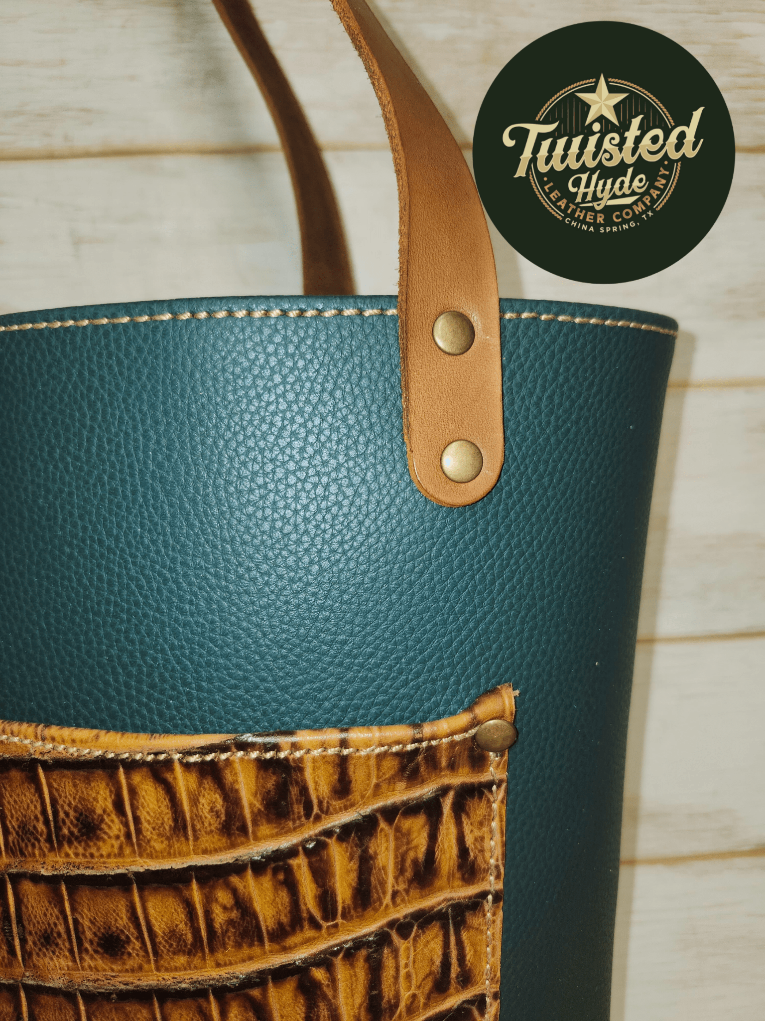 Tote Bag Green - Twisted Hyde Leather Co.