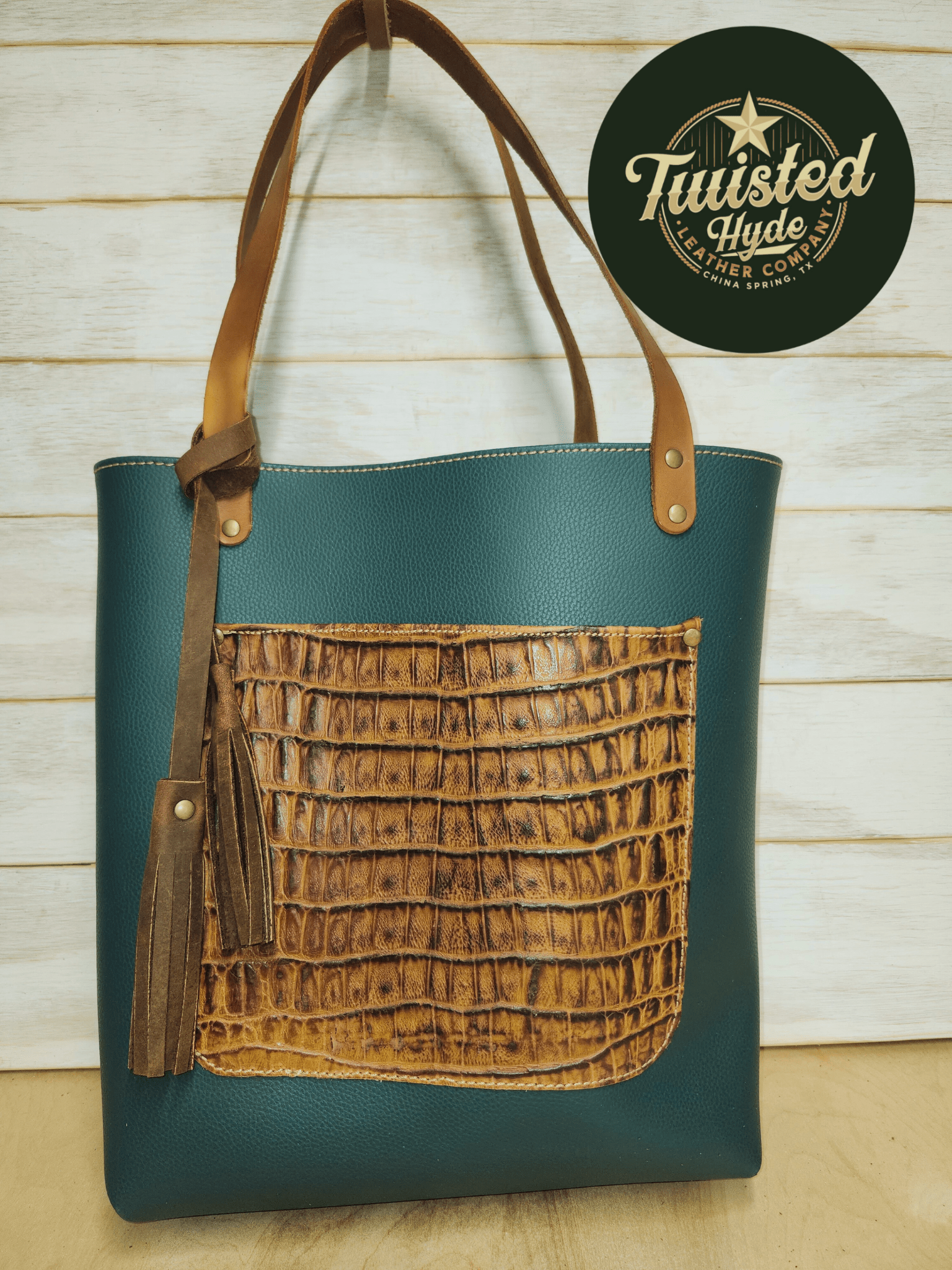 Tote Bag Green - Twisted Hyde Leather Co.