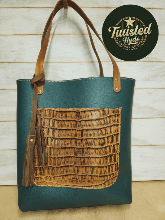 Tote Bag Green - Twisted Hyde Leather Co.